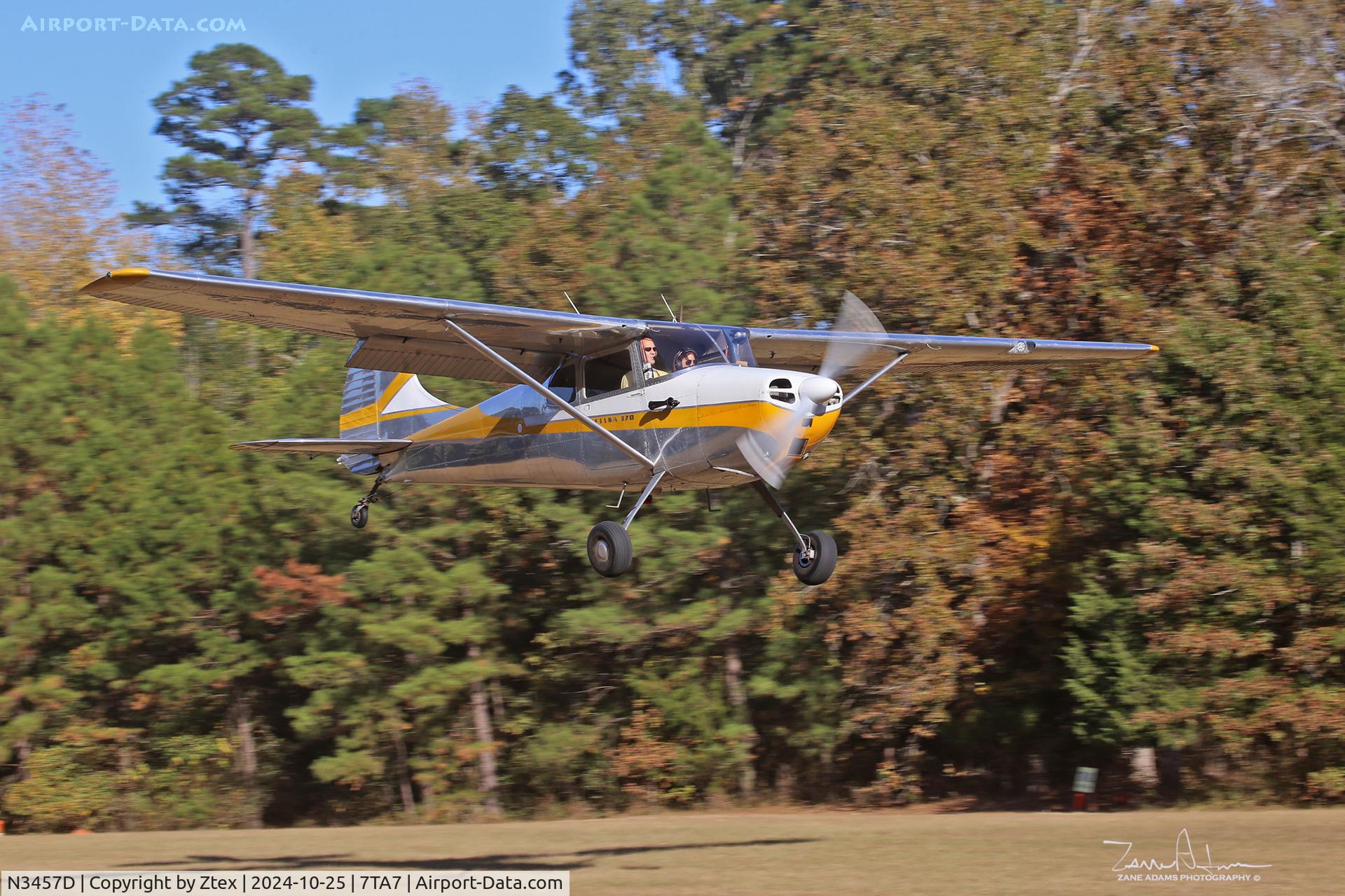 N3457D, 1955 Cessna 170B, c/n 27000, At the 2024 Reklaw Fly-in 