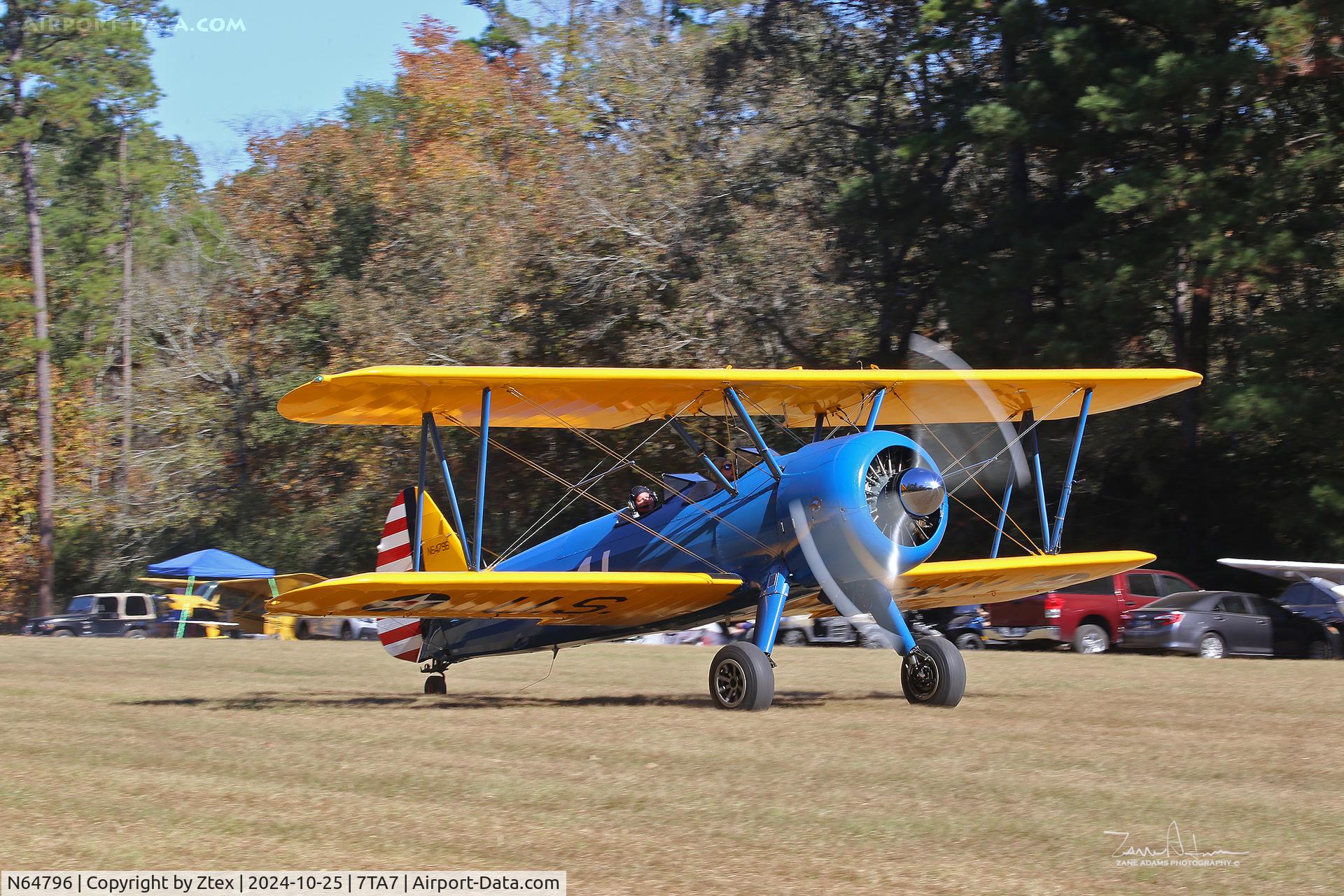N64796, Boeing D75N1, c/n 75-1602, At the 2024 Reklaw Fly-in 