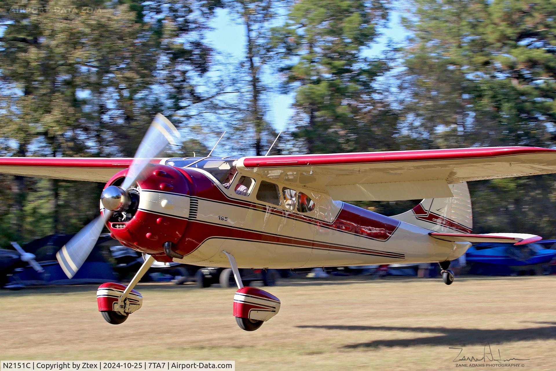 N2151C, 1954 Cessna 195B Businessliner, c/n 16136, At the 2024 Reklaw Fly-in 