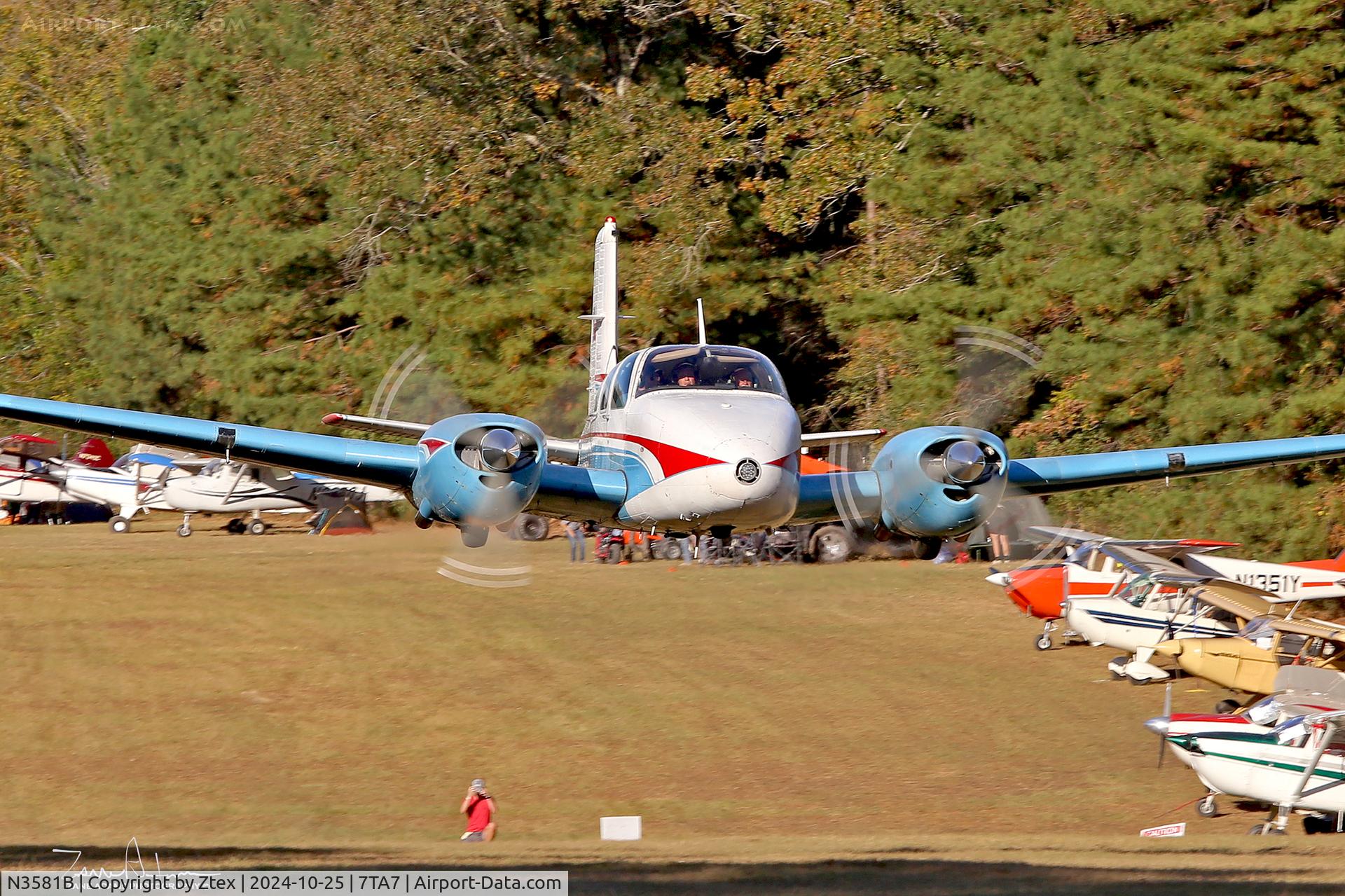N3581B, 1954 Beech B50, c/n CH-41, At the 2024 Reklaw Fly-in 