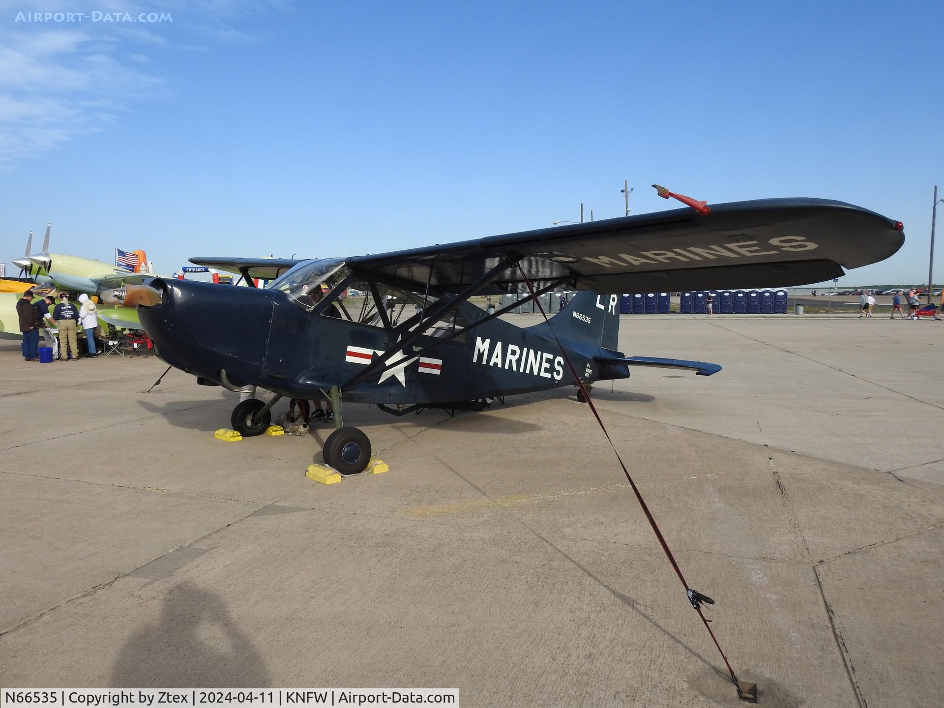 N66535, 1949 Stinson L-5E-1 Sentinel, c/n 3918, At the 2024 Fort Worth Airshow