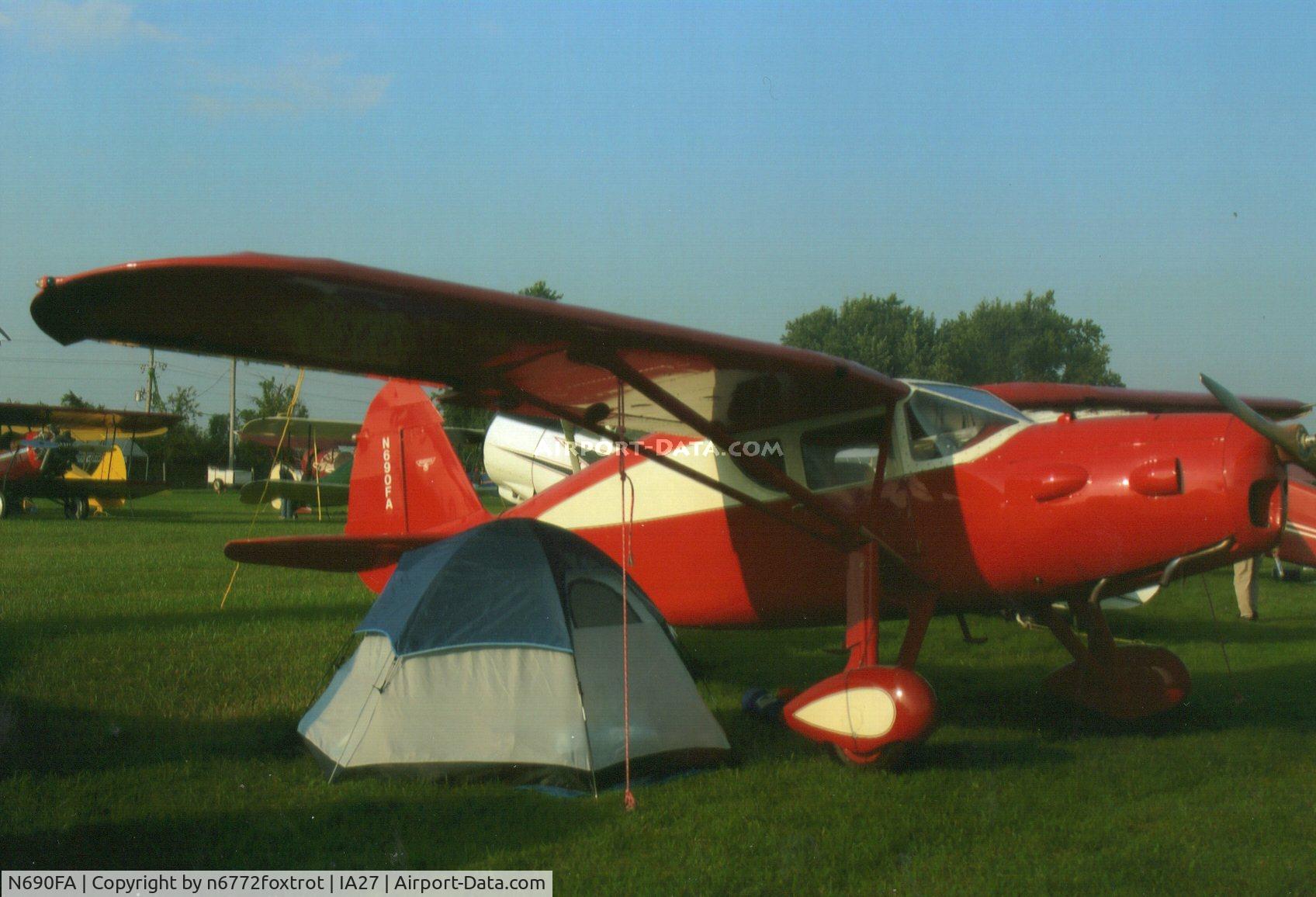 N690FA, 1946 Fairchild 24R-46, c/n R46-104, At the Antique Fly In Blakesburg Iowa