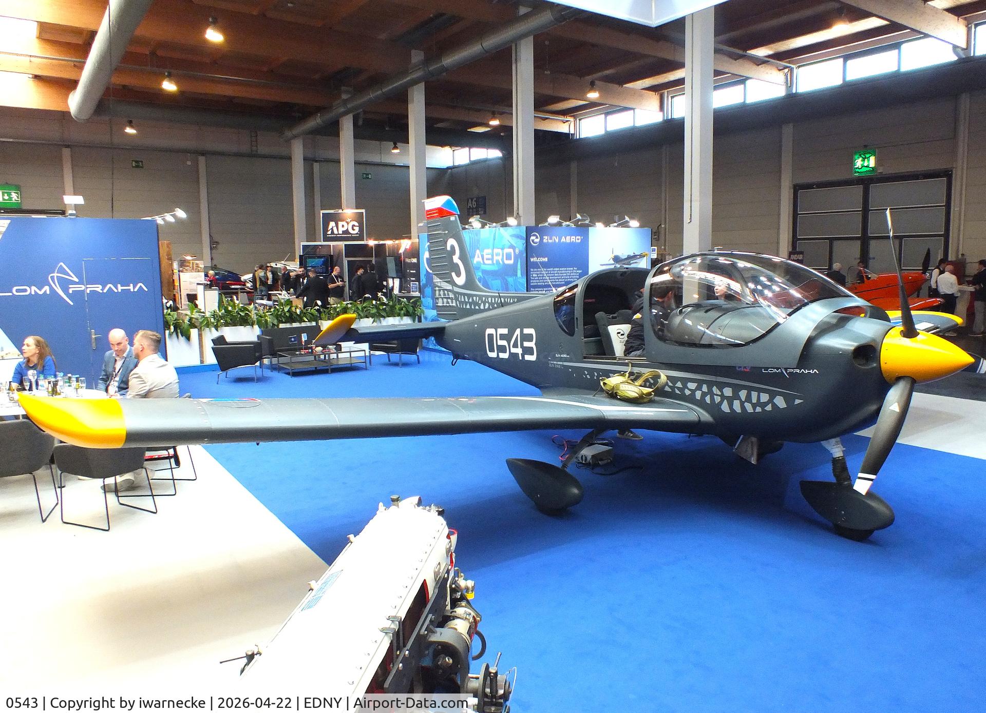 0543, Zlin Z-242L ZEUS, c/n 0858, Zlin Z-242L ZEUS of the LOM Praha Flight Training Center (CLV) at the AERO 2026, Friedrichshafen