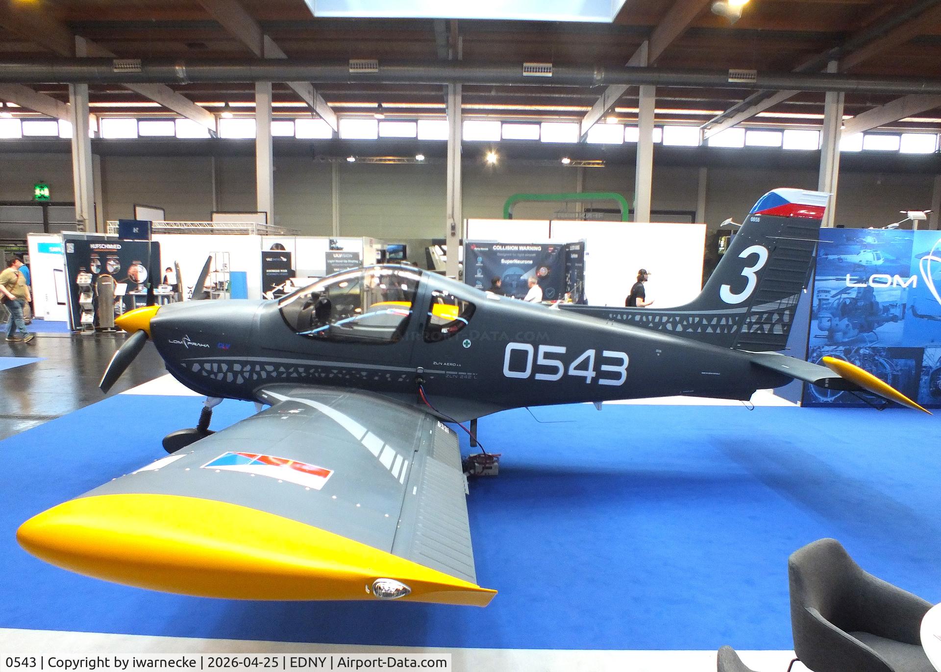 0543, Zlin Z-242L ZEUS, c/n 0858, Zlin Z-242L ZEUS of the LOM Praha Flight Training Center (CLV) at the AERO 2026, Friedrichshafen