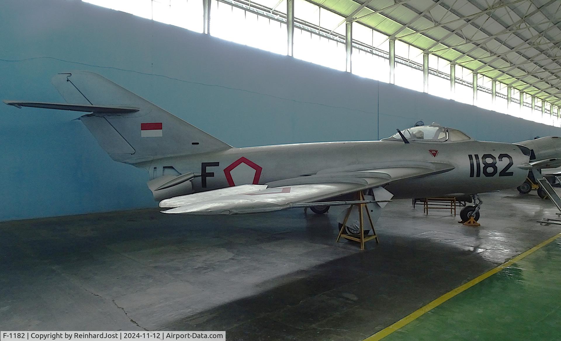 F-1182, PZL-Mielec Lim-5P, c/n 1D- 0502, LiM-5P (MiG-17PF) in Indonesian Air Force colors at the Dirgantara Mandala Museum, Yogyakarta, Java, Indonesia