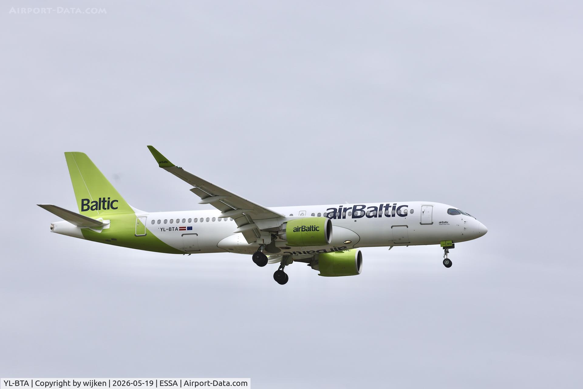 YL-BTA, 2025 Airbus A220-371, c/n 55405, Rwy 01L