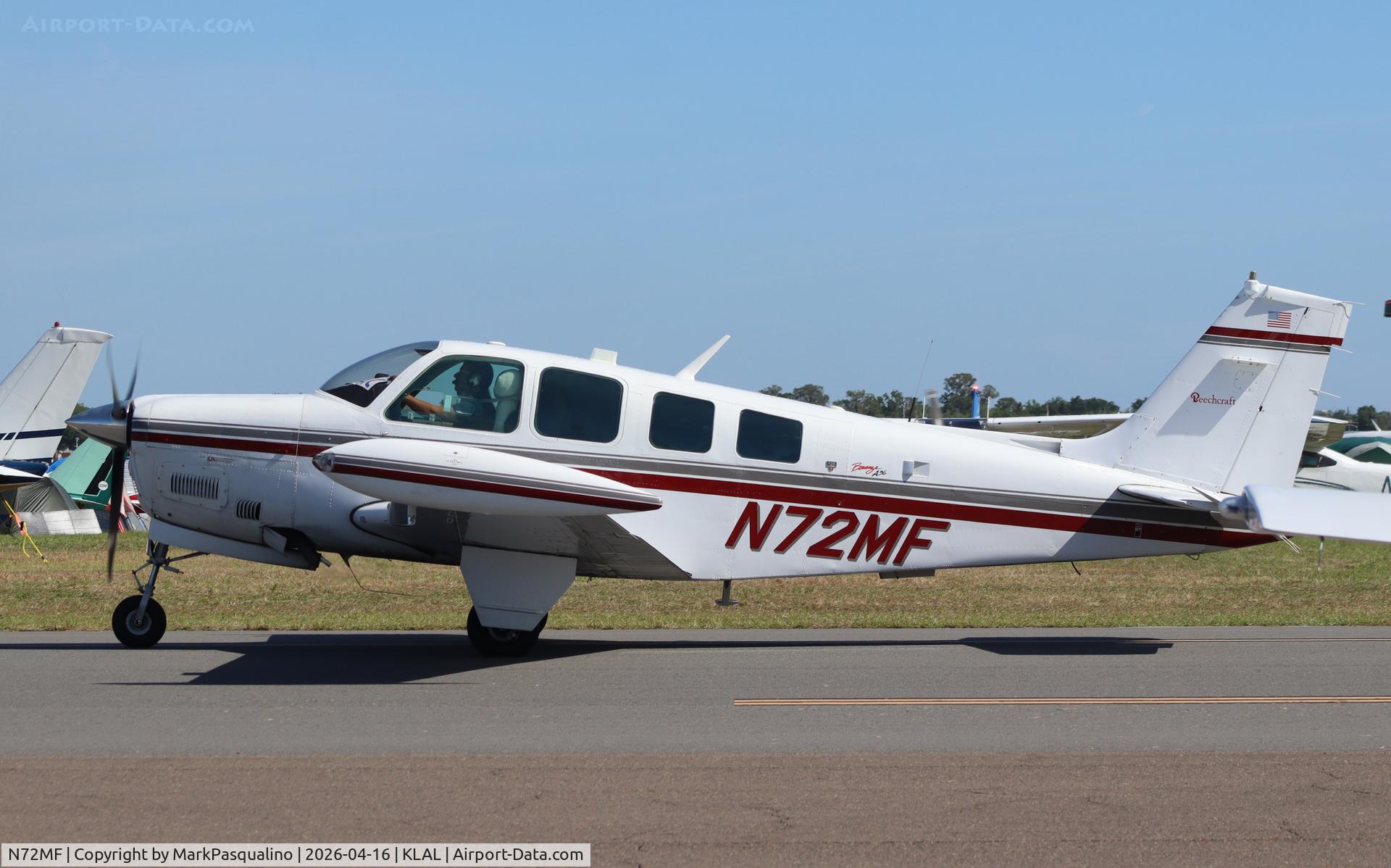 N72MF, 1984 Beech A36 Bonanza 36, c/n E-2191, Beech A36