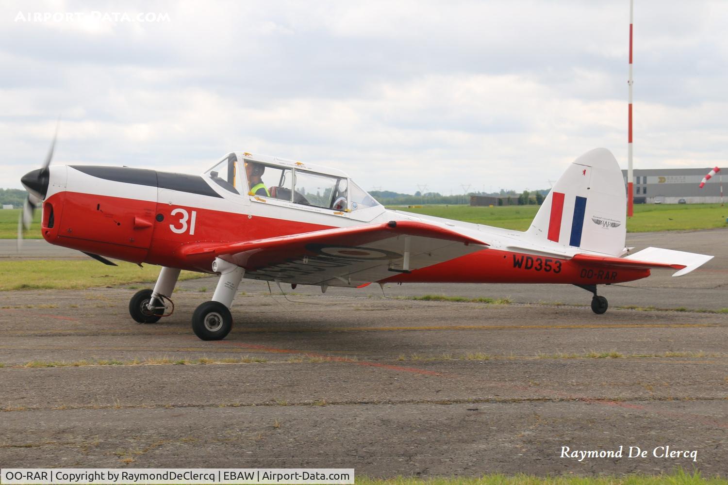 OO-RAR, De Havilland DHC-1 Chipmunk T.10, c/n C1/0291, Stampe Forever fly-in at Antwerp Airport on 2026-05-17.