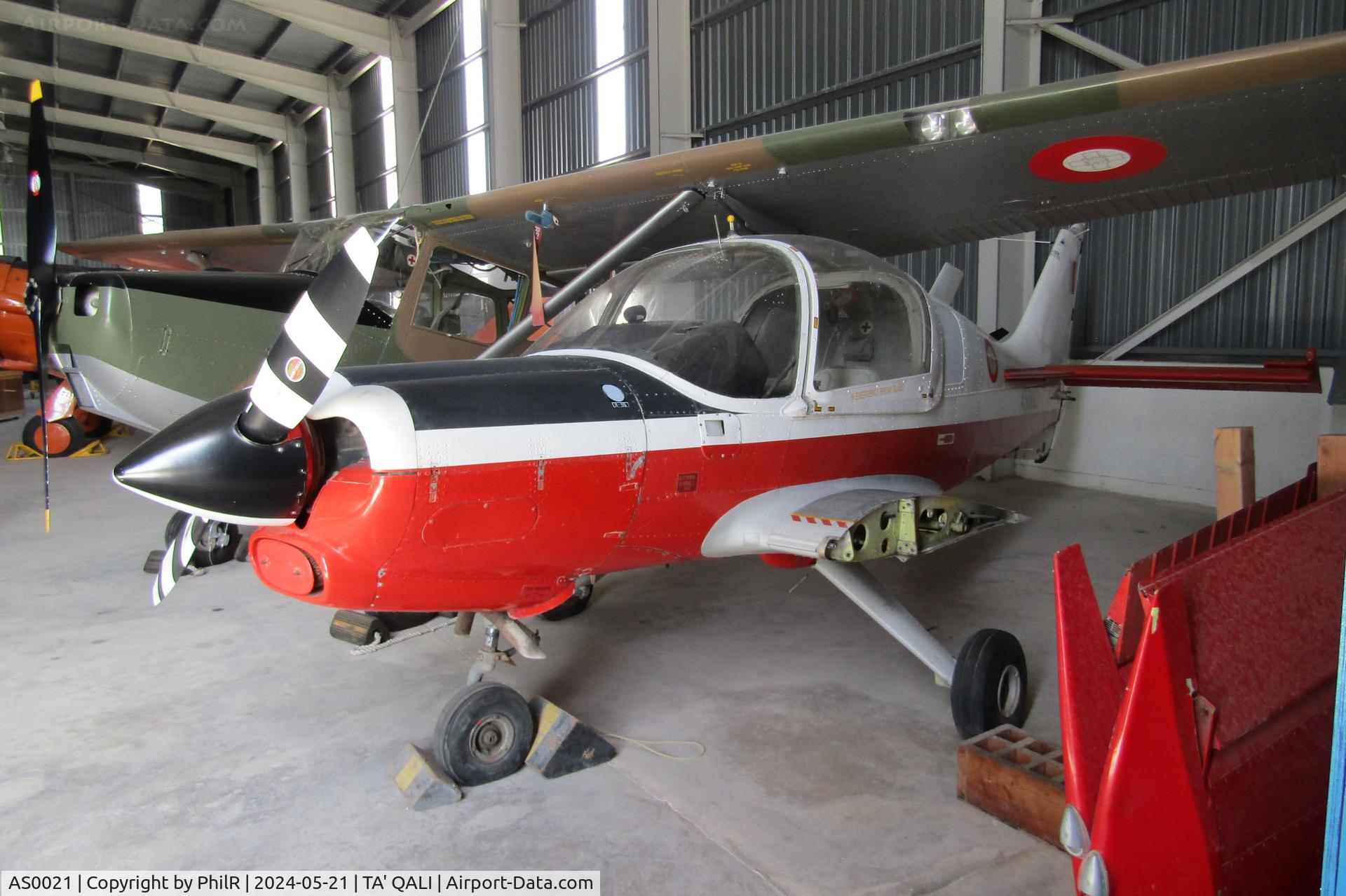 AS0021, 1975 Scottish Aviation Bulldog T.1, c/n BH.120/345, AS0021 (XX696, 9H-ADR ) 1975 Scottish Aviation Bulldog T1 AFM Airwing Malta Aviation Museum Ta' Qali Malta