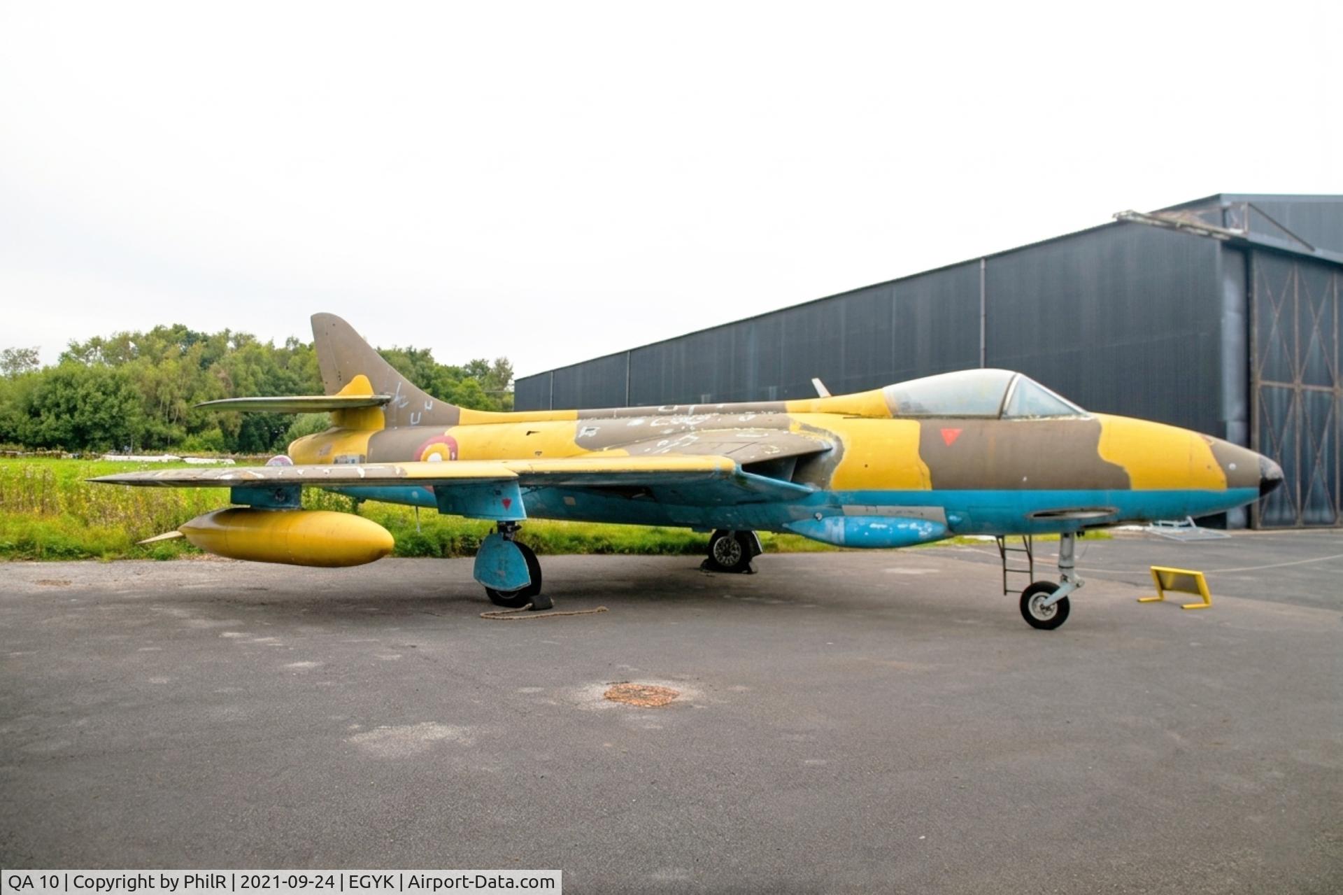 QA 10, 1965 Mudry CAP-10B, c/n EPC-155, QA10 (N-268 Dutch) Hawker (Fokker) Hunter FGA78 Qatar Air Force YAM Elvington 
