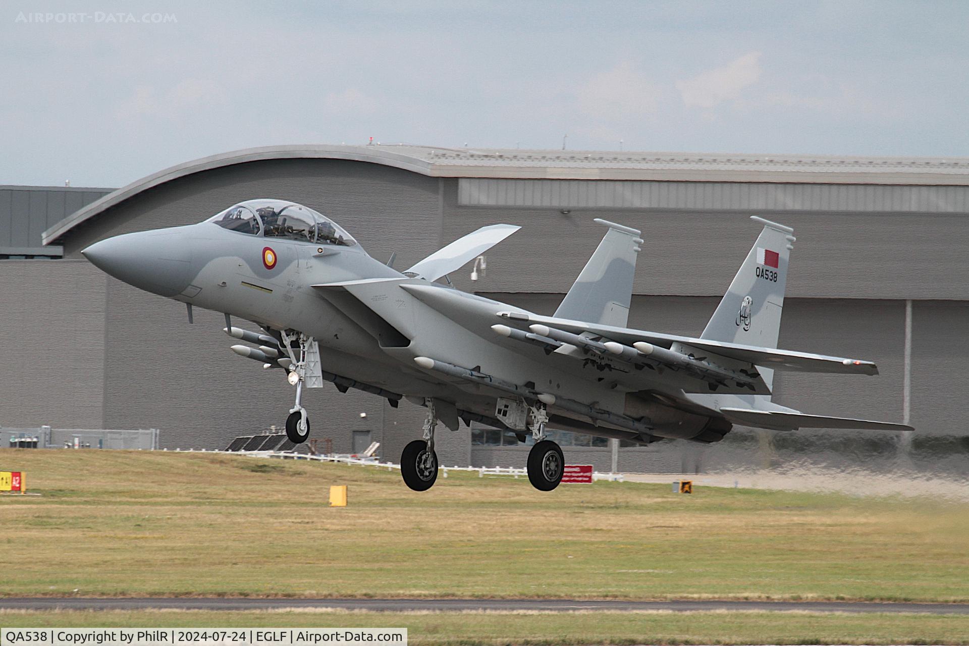 QA538, Boeing F-15QA Ababil, c/n QA38, QA538 Boeing F-15QA Ababil QEAF FIA Farnborough 

