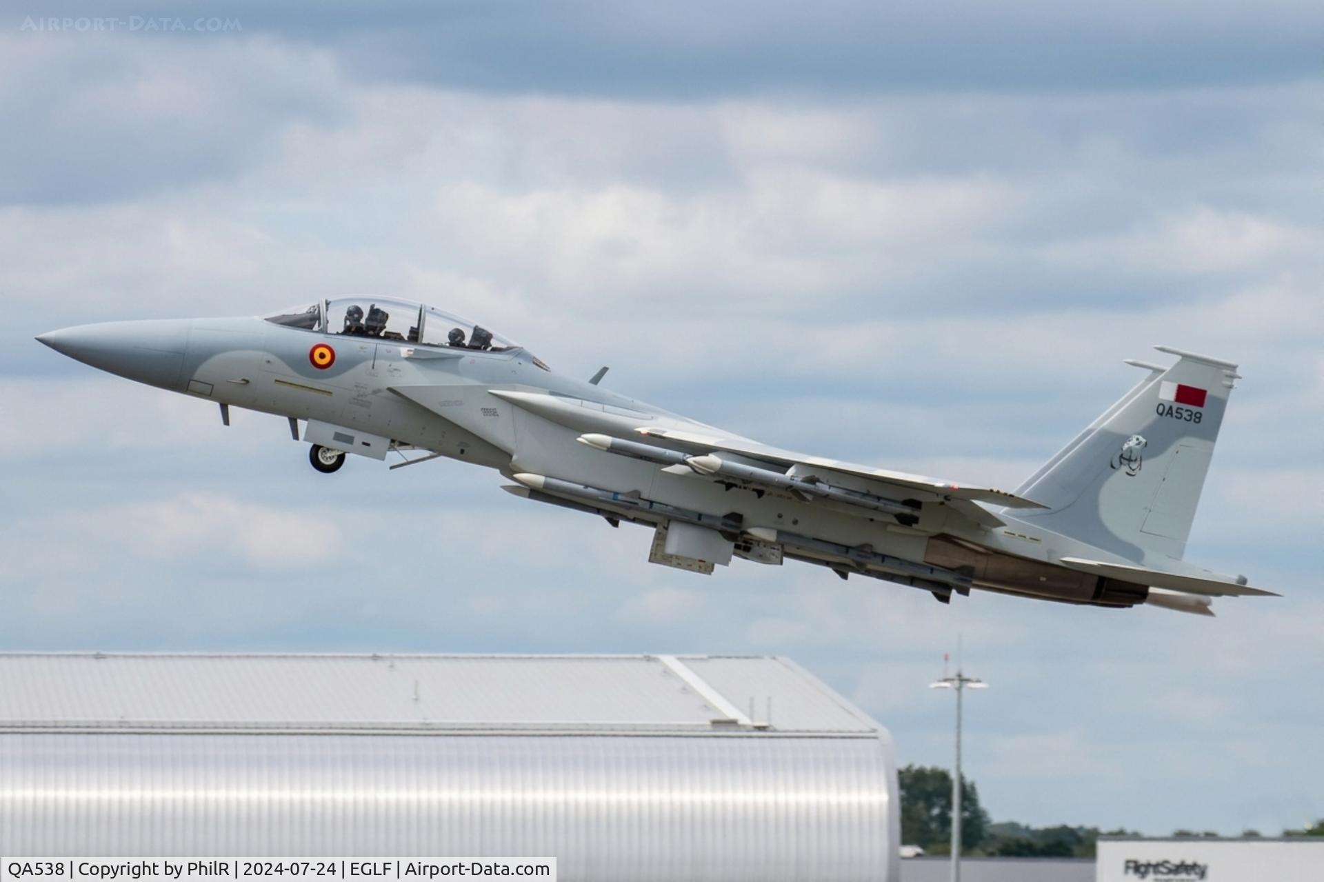 QA538, Boeing F-15QA Ababil, c/n QA38, QA538 Boeing F-15QA Ababil QEAF FIA Farnborough 
