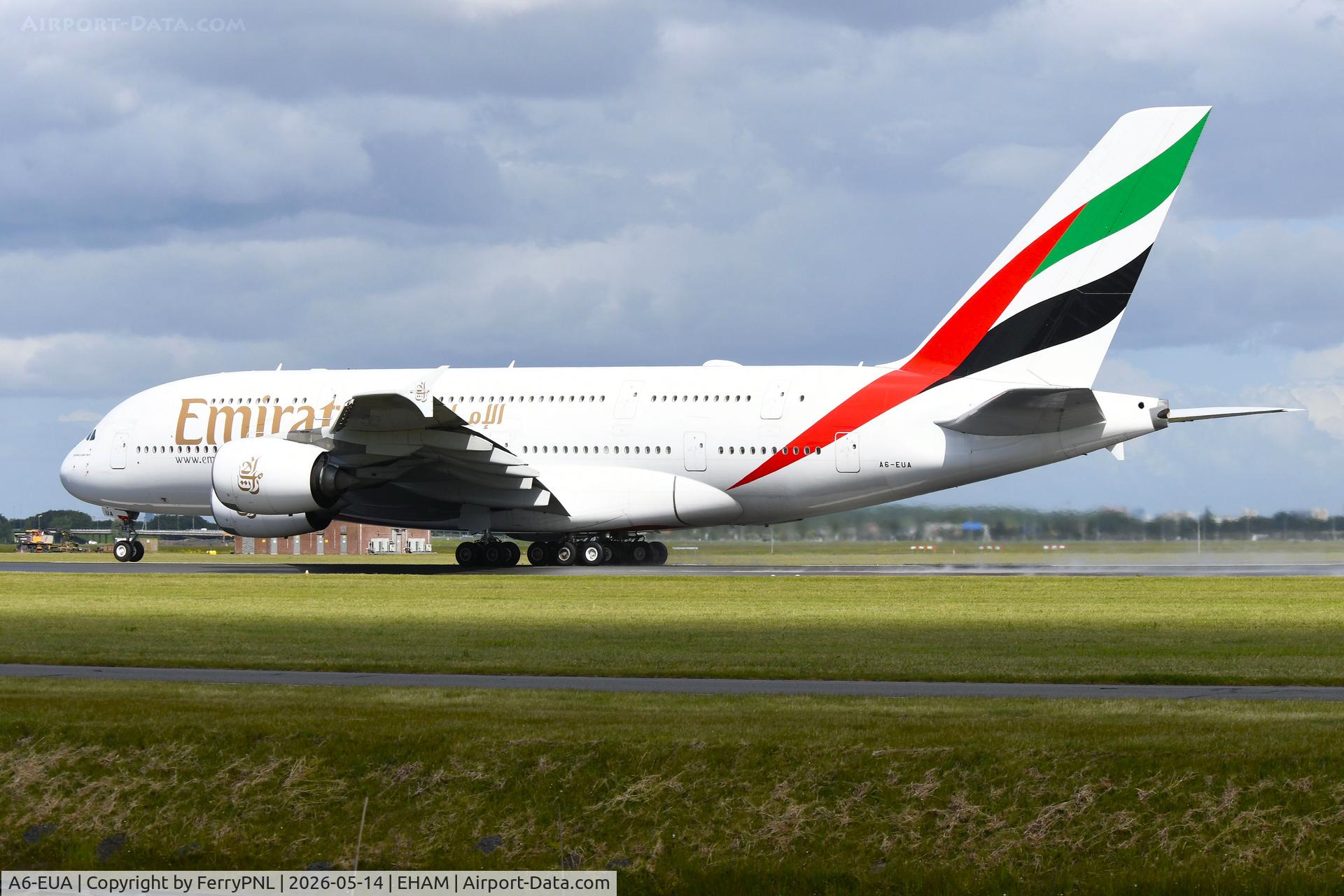 A6-EUA, 2016 Airbus A380-861, c/n 211, Emirates A388 heading for DXB