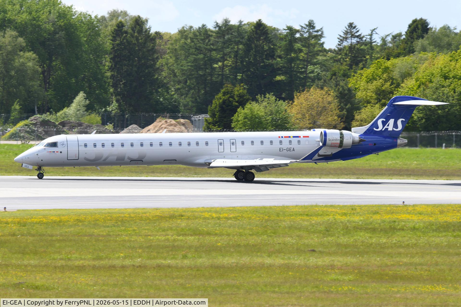EI-GEA, 2009 Bombardier CRJ-900ER (CL-600-2D24), c/n 15224, SAS CL900 arriving in HAM