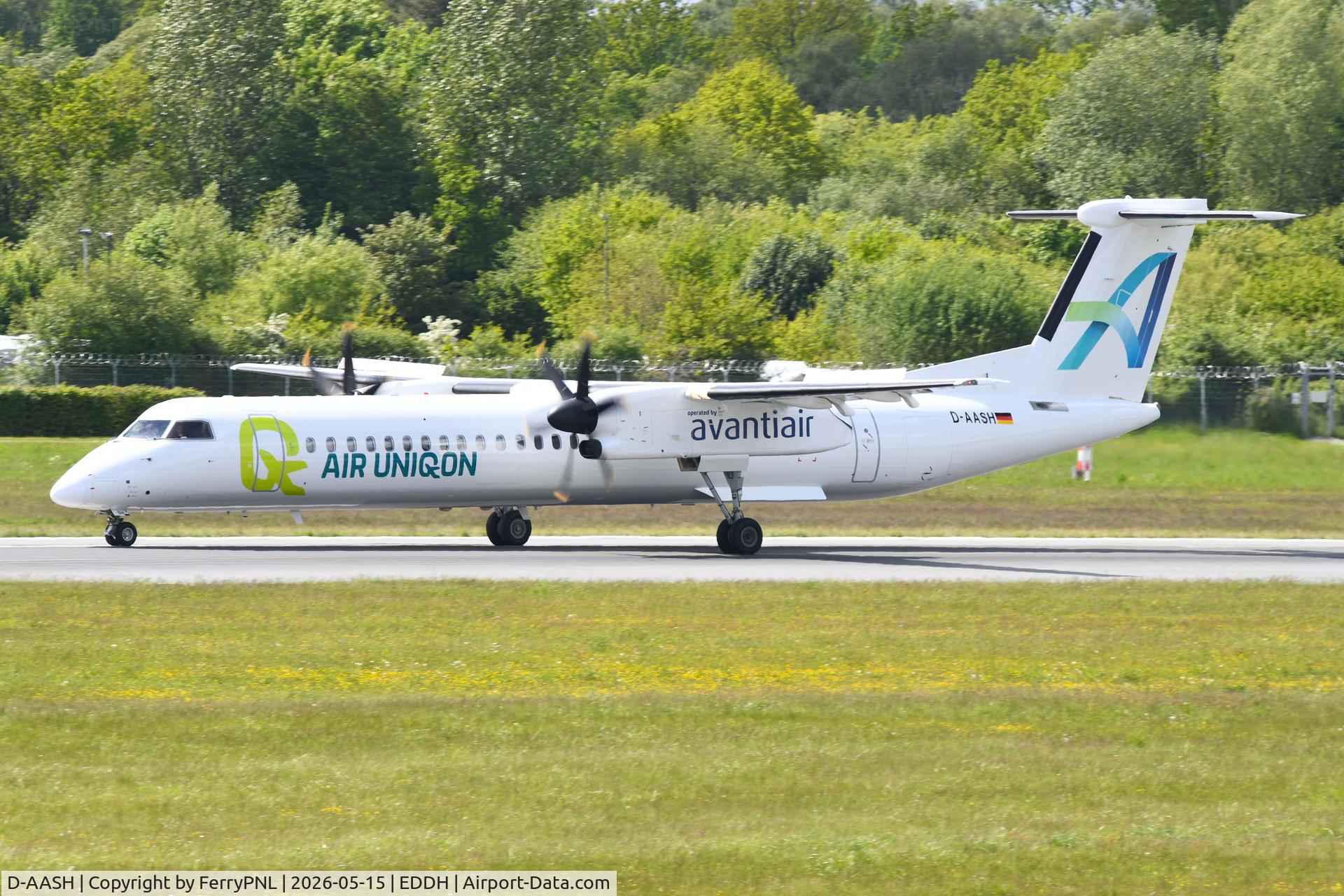 D-AASH, 2008 De Havilland Canada DHC-8-400 Dash 8, c/n 4187, Air Uniqon DHC8 from FDH