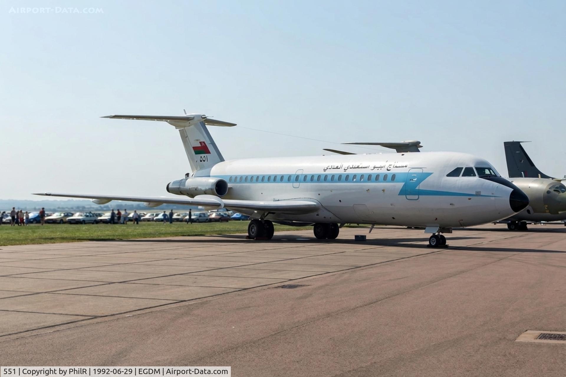 551, 1974 BAC 111-485GD One-Eleven, c/n BAC.247, 551 1974 BAC 1-11-485GD OmanAF IAT Boscombe Down 

