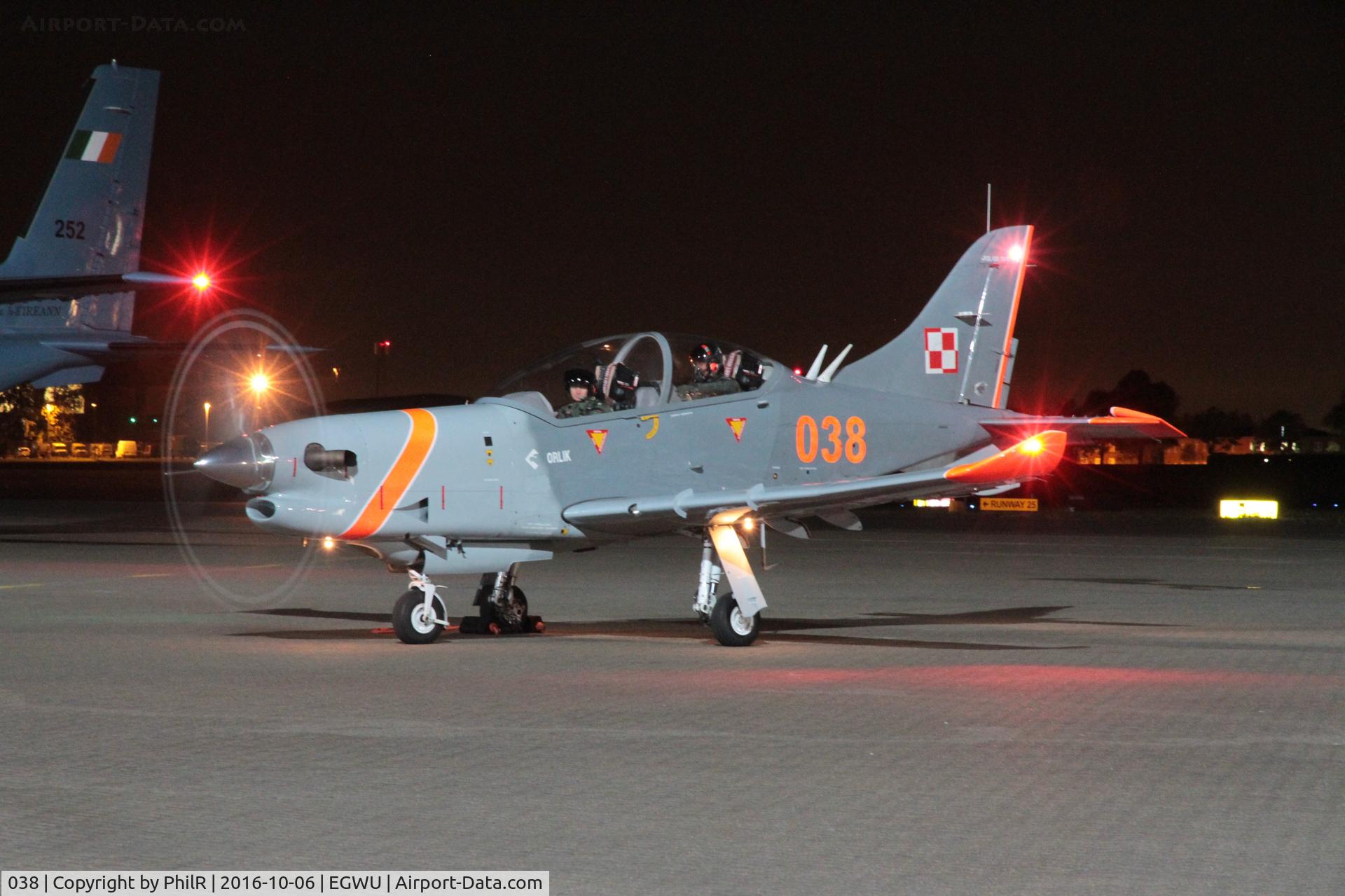 038, PZL-Okecie PZL-130TC-1 Turbo Orlik, c/n 03944123, 038 PZL-130 Turbo Orlik Plish AF Northolt Night Shoot 
