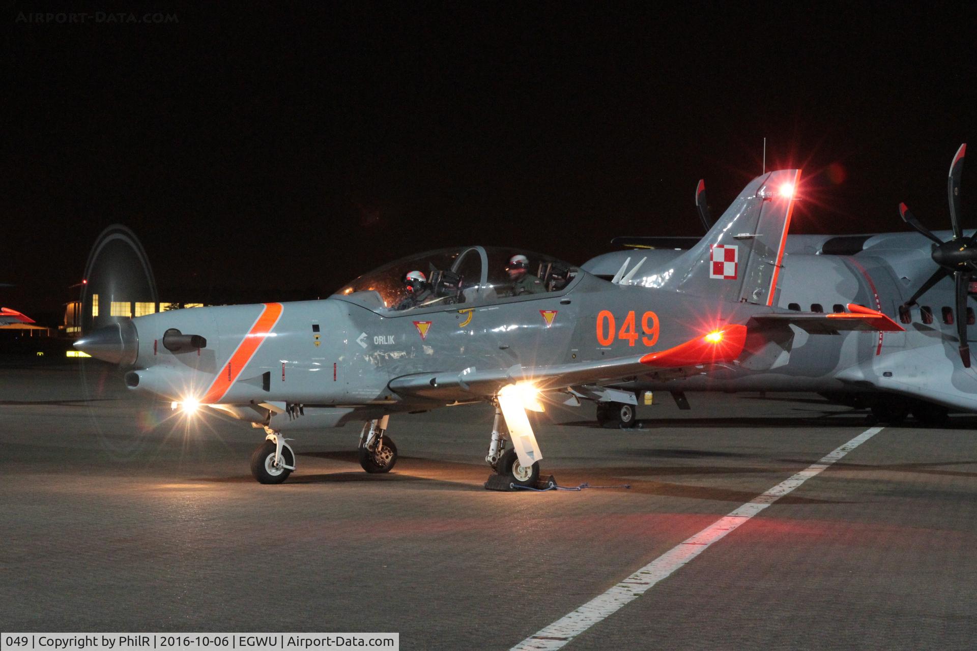 049, PZL-Okecie PZL-130TC-1 Turbo Orlik, c/n 04010049, 049 PZL-130 Turbo Orlik Polish AF Northolt Night Shoot 
