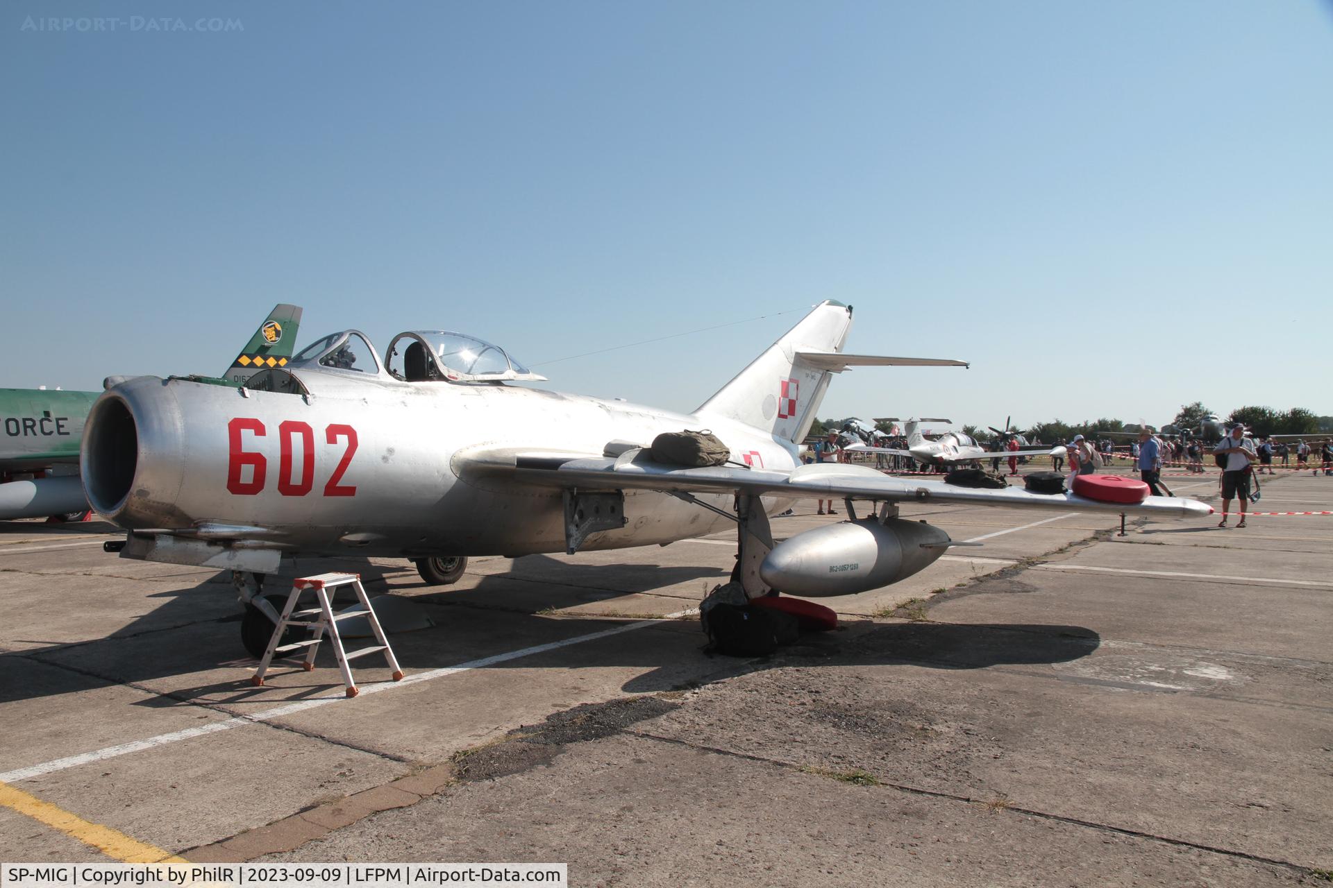 SP-MIG, PZL-Mielec Lim-2 (MiG-15bis) (MiG-15bis), c/n 1B006-02, 602 (SP-MIG) c1955 PZL-Mielec Lim-2 (MiG-15bis) Air Legend Melun-Villaroche 