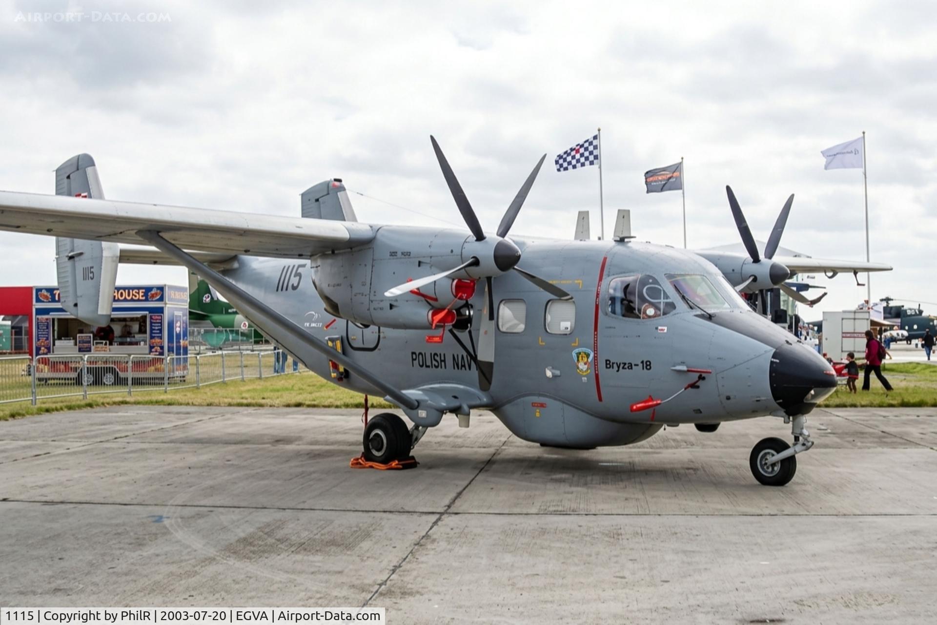 1115, PZL-Mielec M-28B1R Bryza 1R, c/n AJG001-06, 1115 PZL M-28 Bryza IR PolN RIAT Fairford 