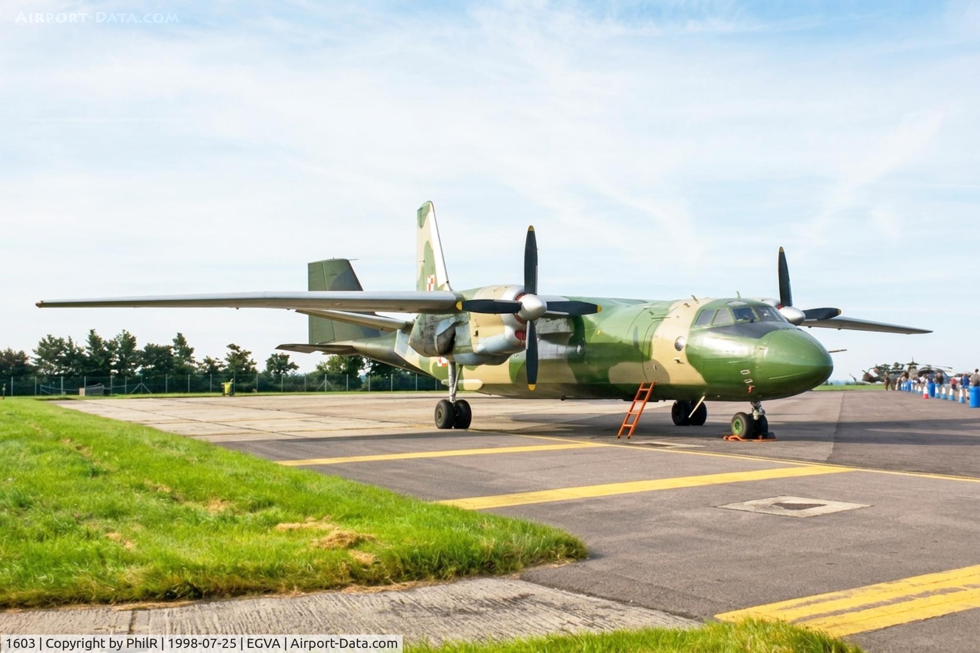 1603, 1973 Antonov An-26, c/n 1603, 1603 Antanov An-26 PolAF RIAT 
