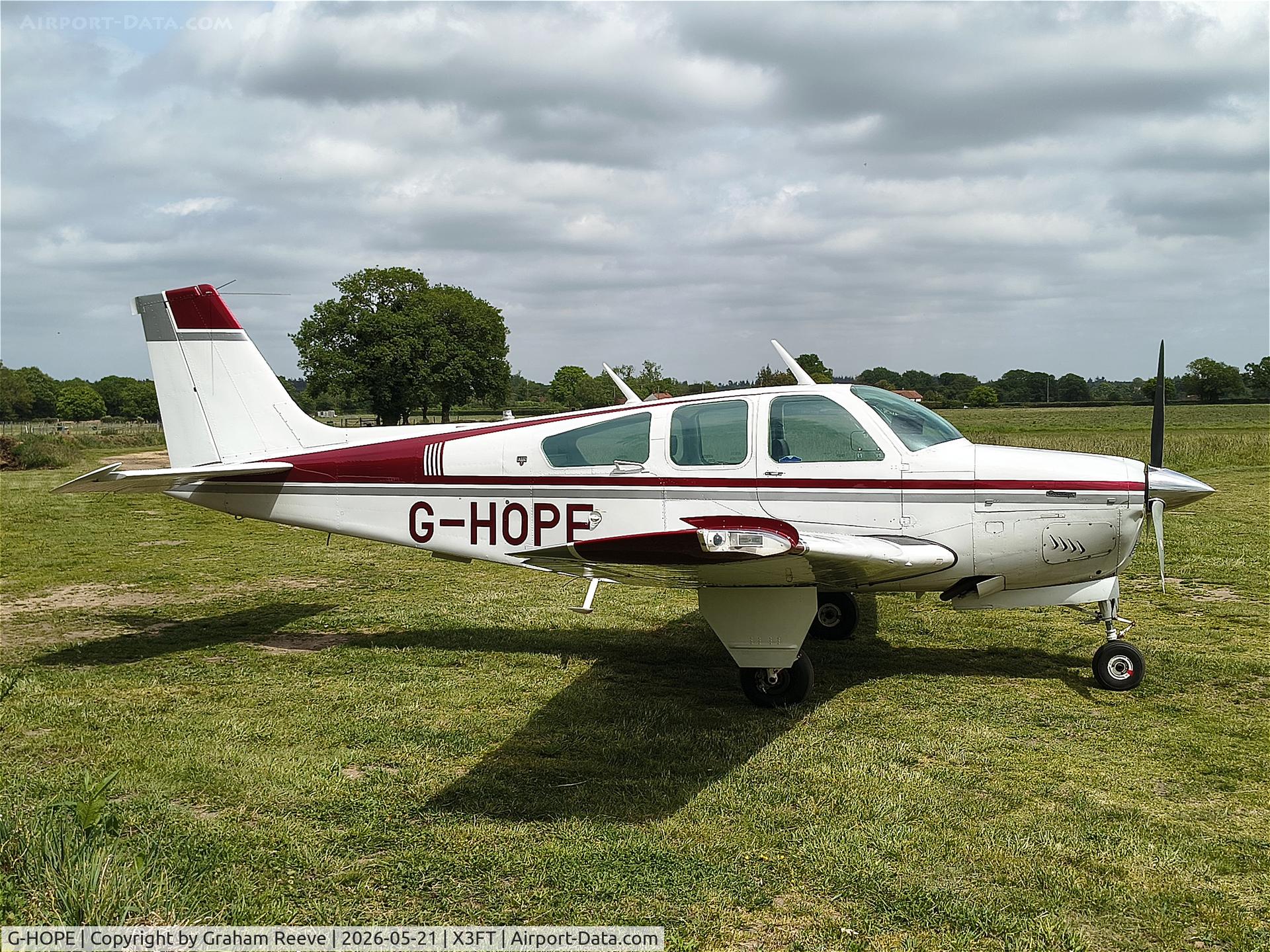 G-HOPE, 1978 Beech F33A Bonanza Bonanza, c/n CE-805, Parked at Felthorpe.