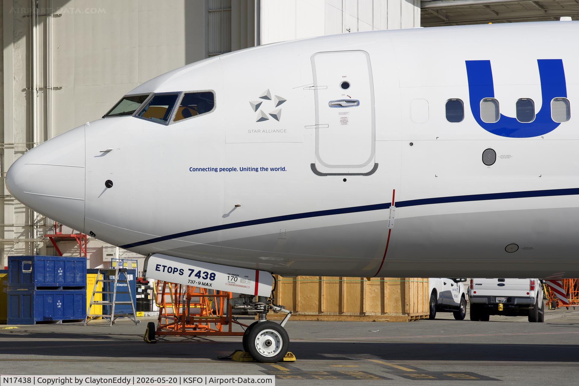 N17438, 2026 Boeing 737 MAX 9, c/n 67668 l/n 9512, SFO 2026