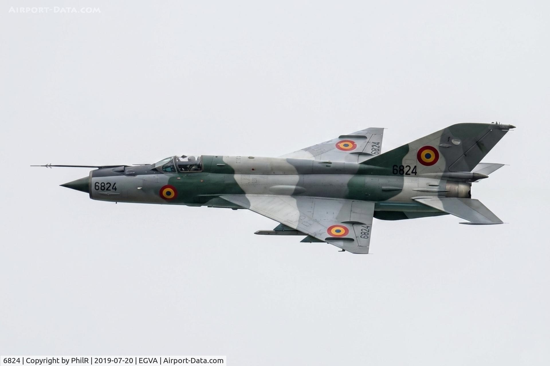6824, Mikoyan-Gurevich MiG-21MF-75 Lancer C, c/n 96006824/0524, 6824 Mig-21 Lancer C RomAF RIAT Fairford 