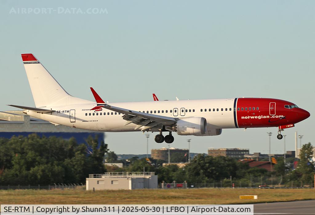 SE-RTM, Boeing 737-8 MAX, c/n 62926 / 8763, Landing rwy 14R