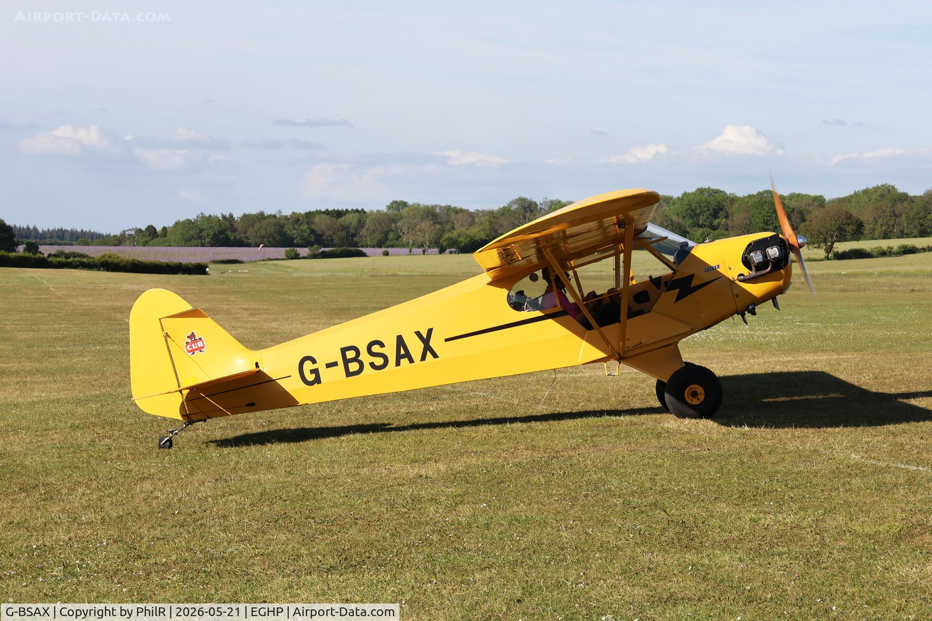 G-BSAX, 1946 Piper J3C-65 Cub Cub, c/n 18432, G-BSAX 1946 Piper J3C-65 Cub Popham 