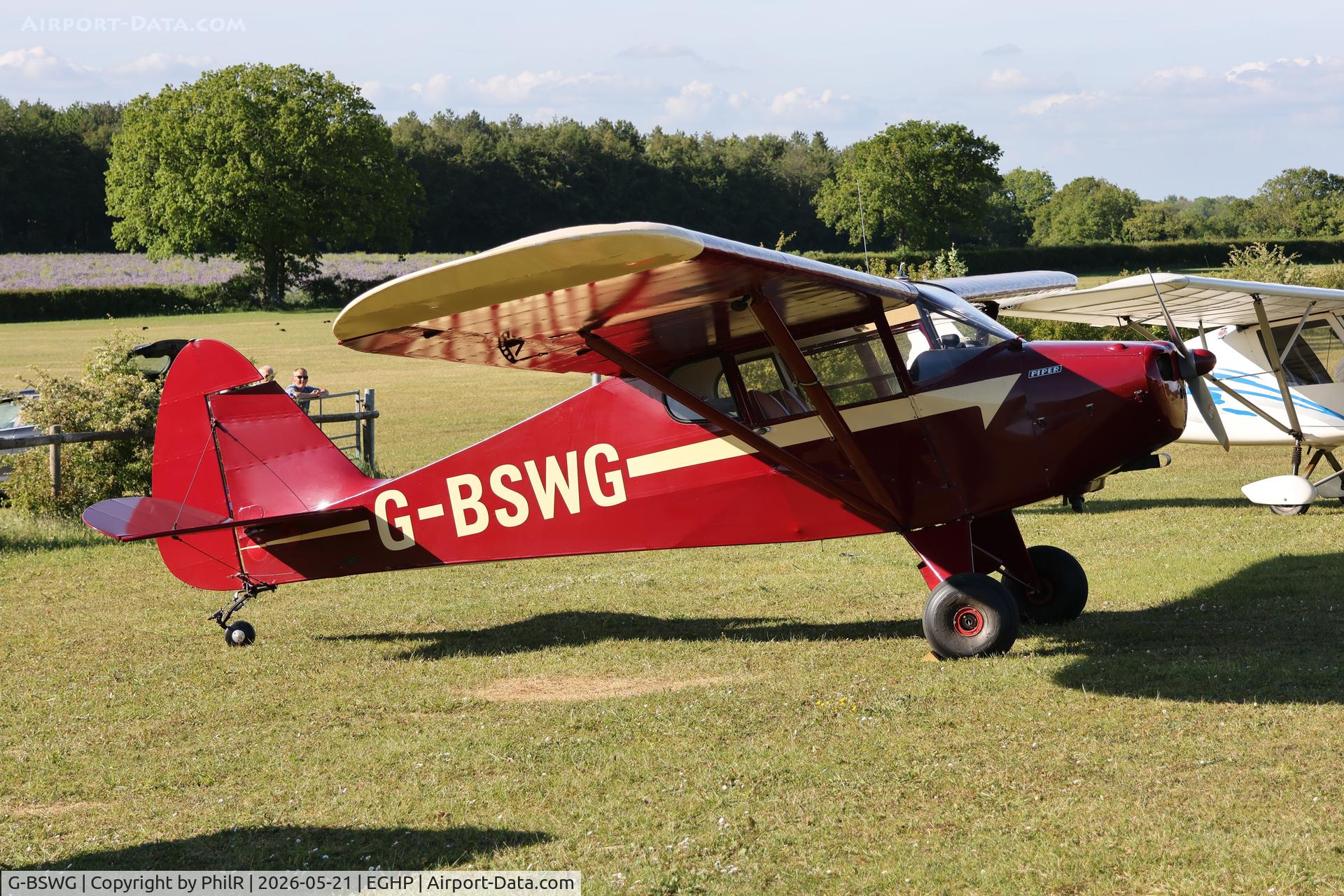 G-BSWG, 1946 Piper PA-17 Vagabond, c/n 15-99, G-BSWG 1946 Piper PA-17 Vagabond Popham 
