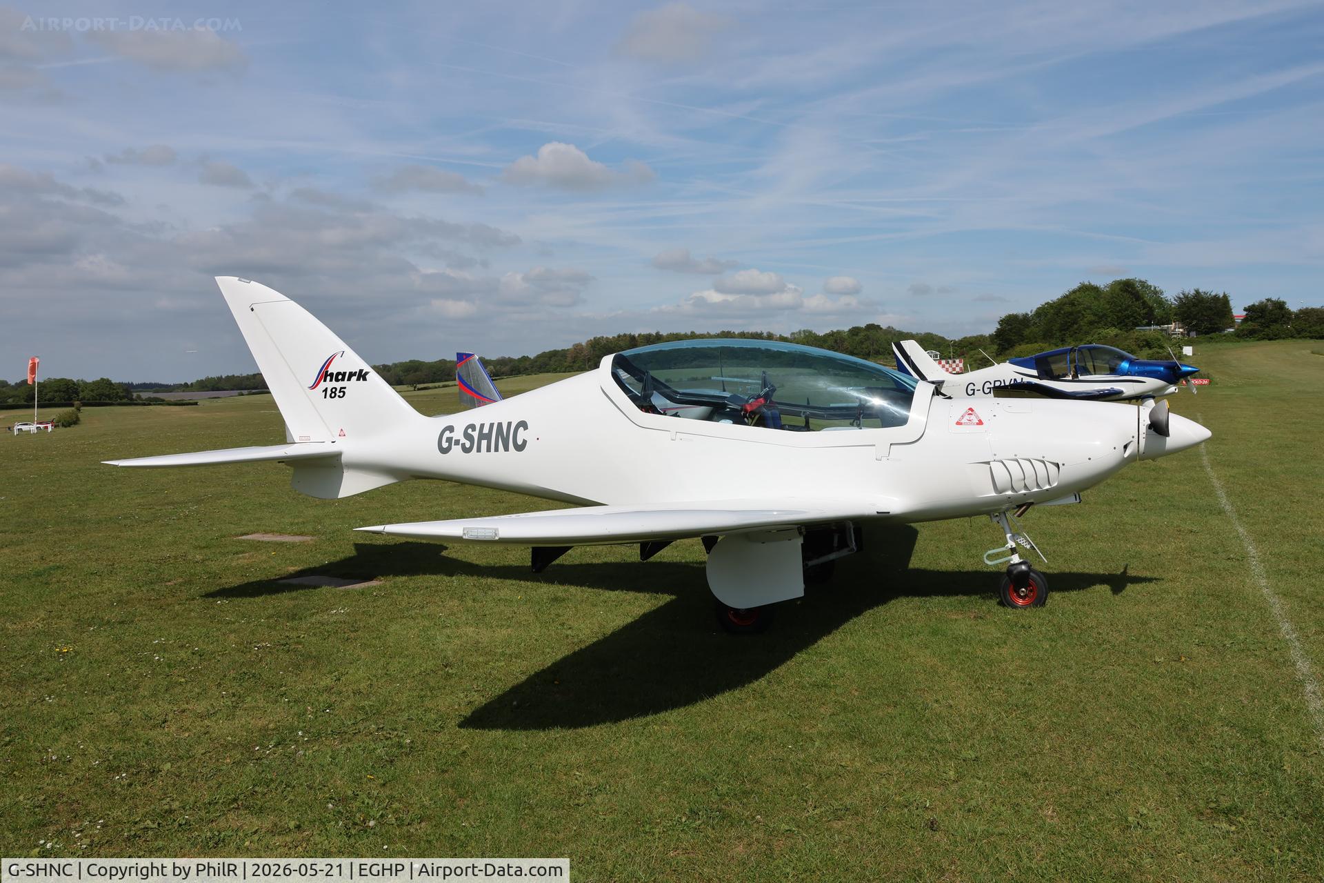 G-SHNC, 1948 Stinson Flying Station Wagon, c/n 108-4352, G-SHNC 2026 The Light Aircraft Co Ltd Shark 600 UK Popham 
