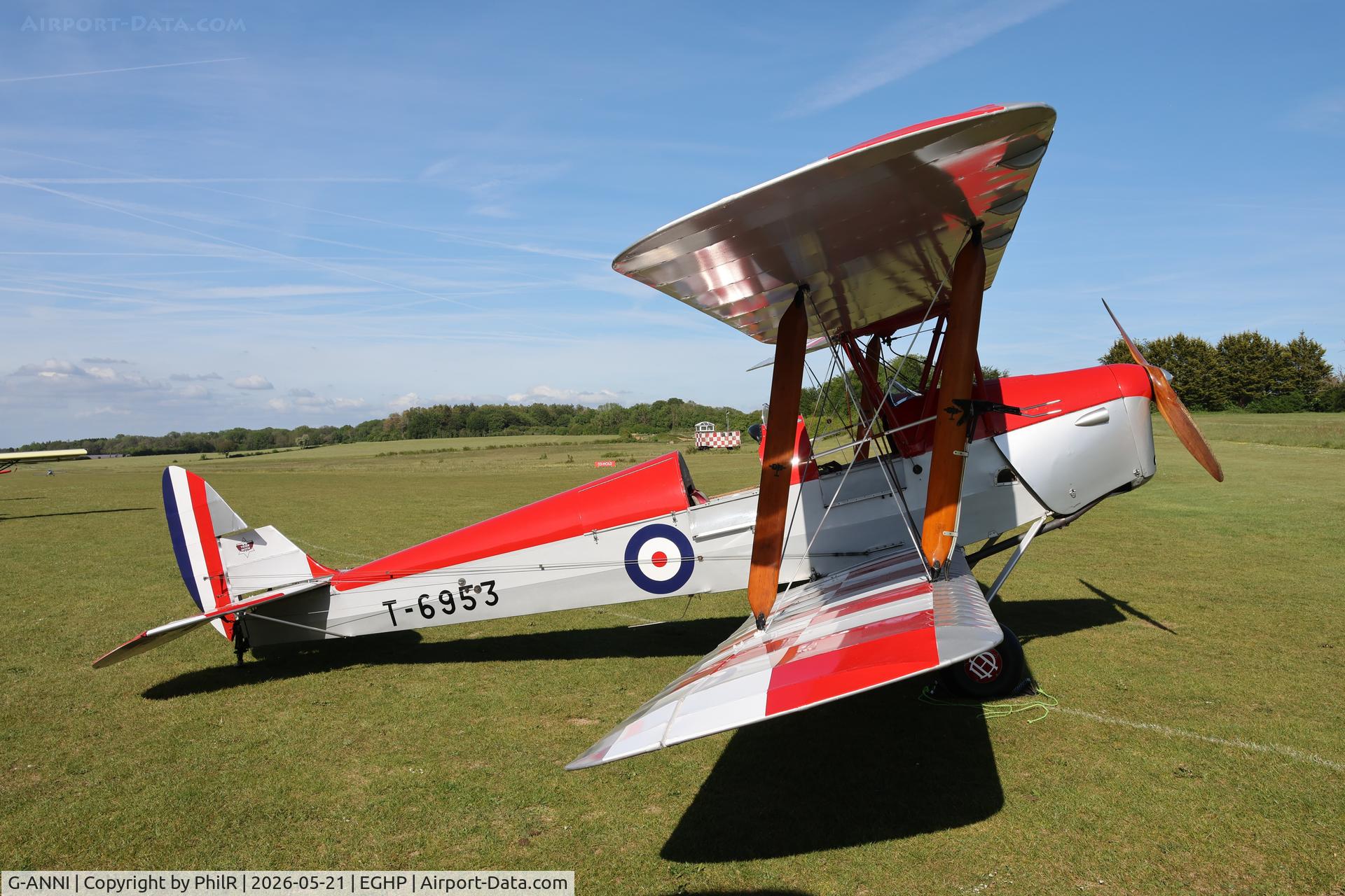 G-ANNI, 1941 De Havilland DH-82A Tiger Moth II, c/n 85162, T6953 (G-ANNI) 1941 DH82A Tiger Moth Popham 
