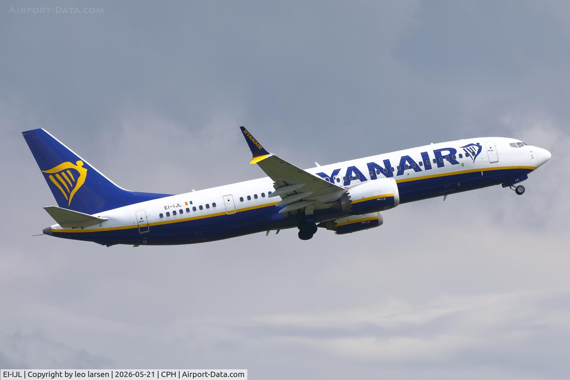 EI-IJL, 2024 Boeing 737-8200, c/n 67110	8900, Copenhagen 21.5.2026