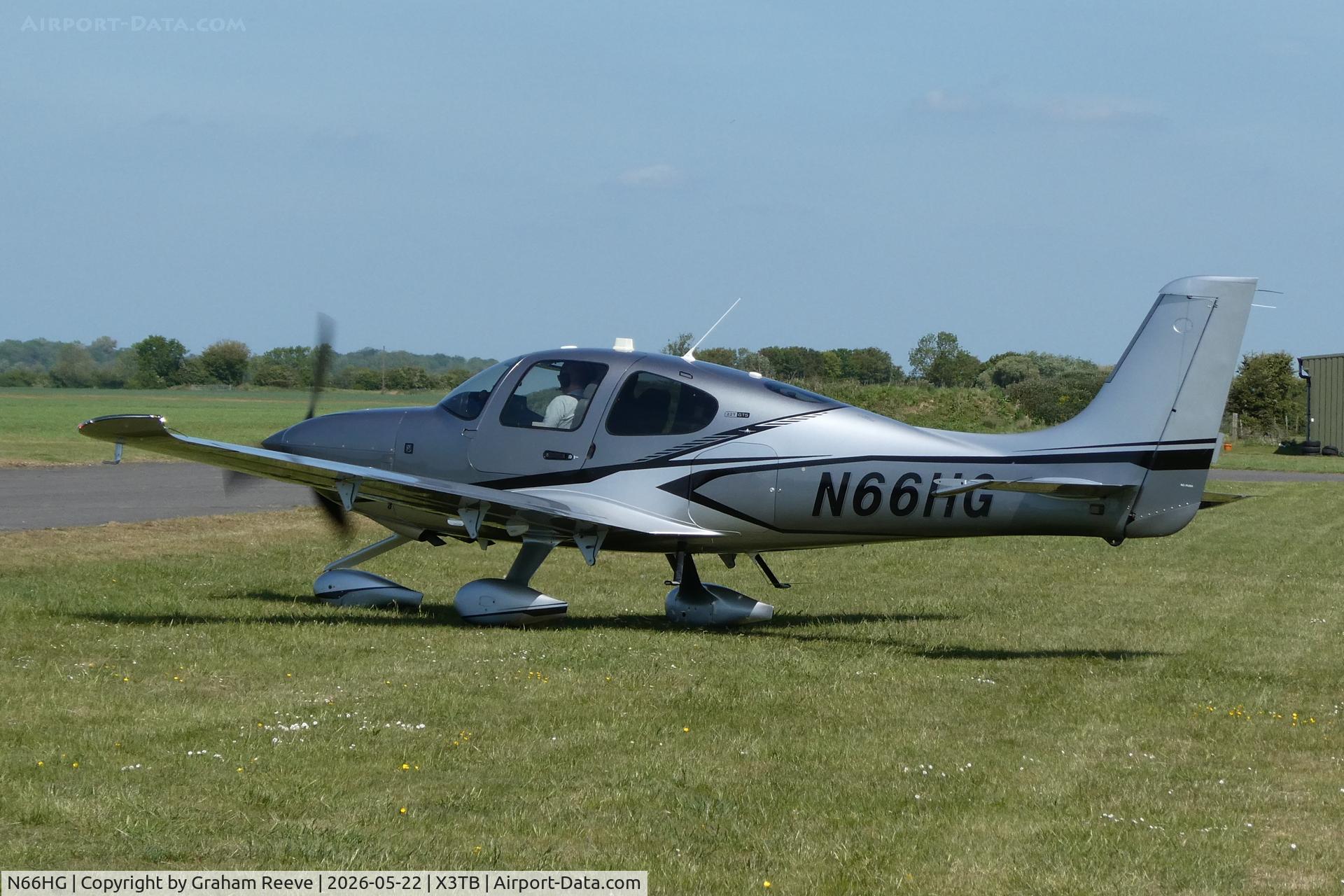 N66HG, 2024 Cirrus Design SR22T, c/n 10004, Just landed at Tibenham.
