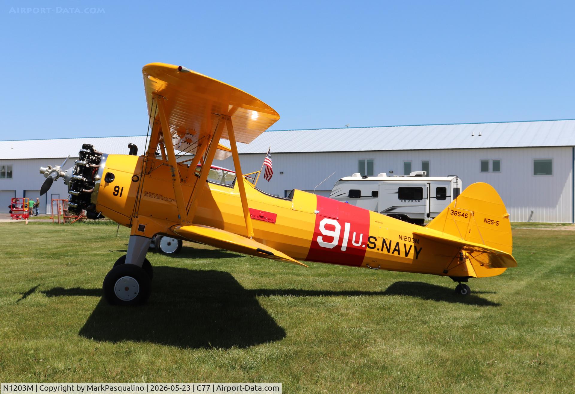 N1203M, 1943 Boeing A75N1(PT17), c/n 75-8167, Stearman