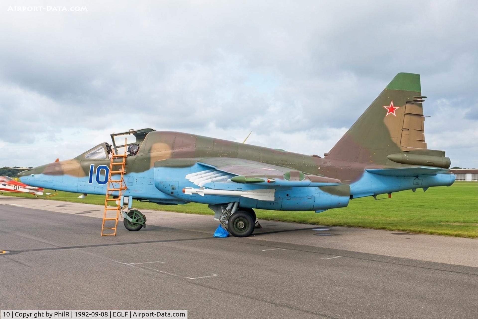 10, 2018 Pilatus PC-21, c/n 302, 10 Su-25 'Frogfoot' RussianAF Farnborough 