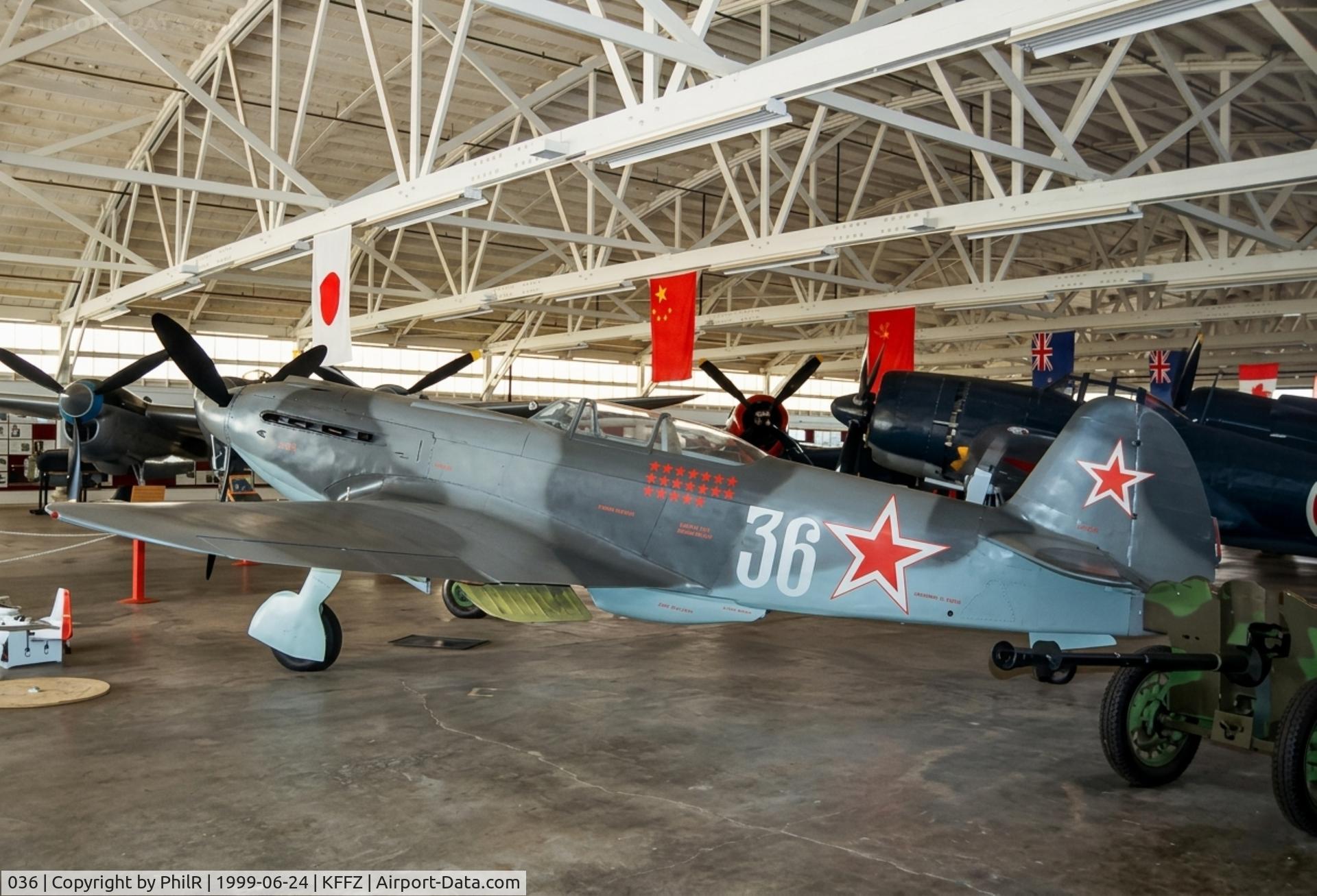 036, 1946 Yakovlev Yak-9U, c/n 0815346, 36 1944 Yak-9U SovAF Champlin Fighter Museum Falcon Field Mesa Az 