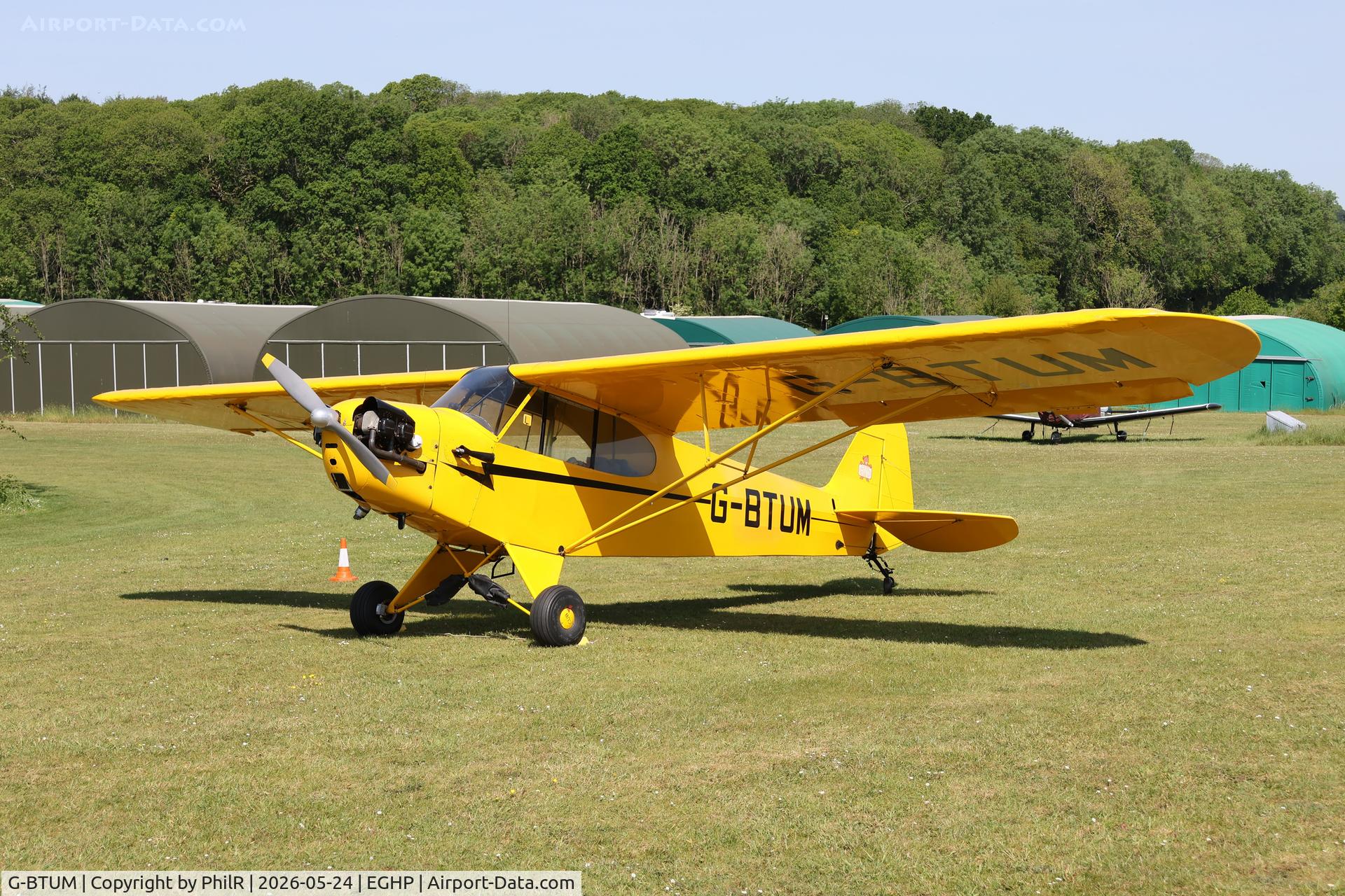 G-BTUM, 1946 Piper J3C-65 Cub Cub, c/n 19516, G-BTUM 1946 Piper J3C-65 Cub Popham