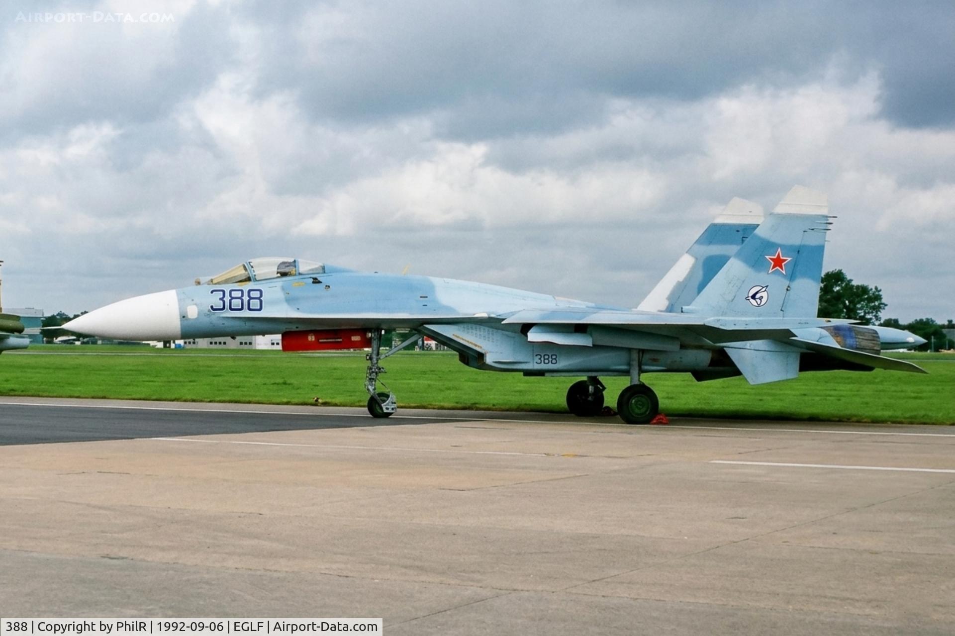 388, Sukhoi Su-27A, c/n 36911024104, 388 Su-35 RussianAF SBAC 
