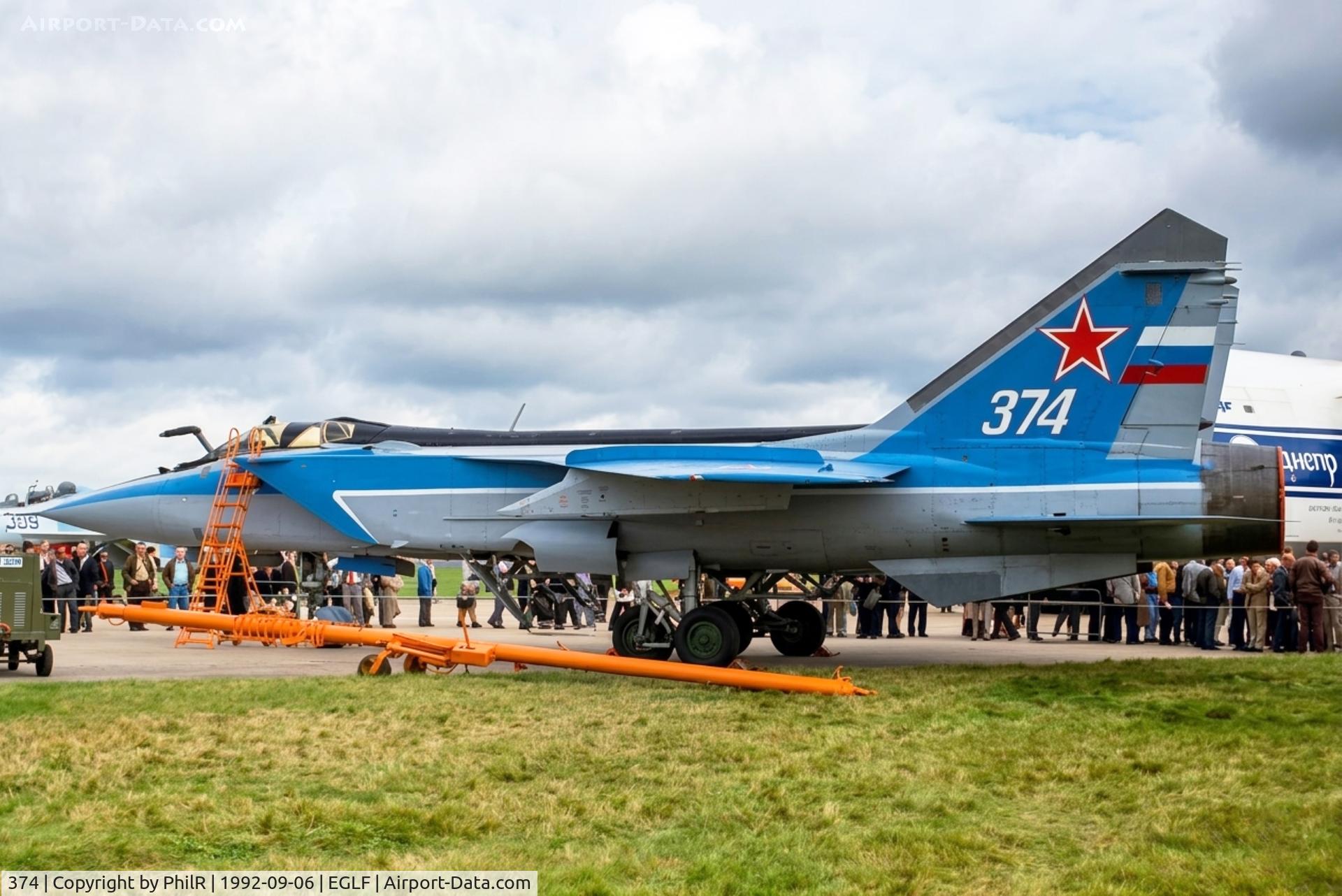 374, Mikoyan-Gurevich MiG-31, c/n N6970012149696, 374 Mig-31 RussianAF SBAC
