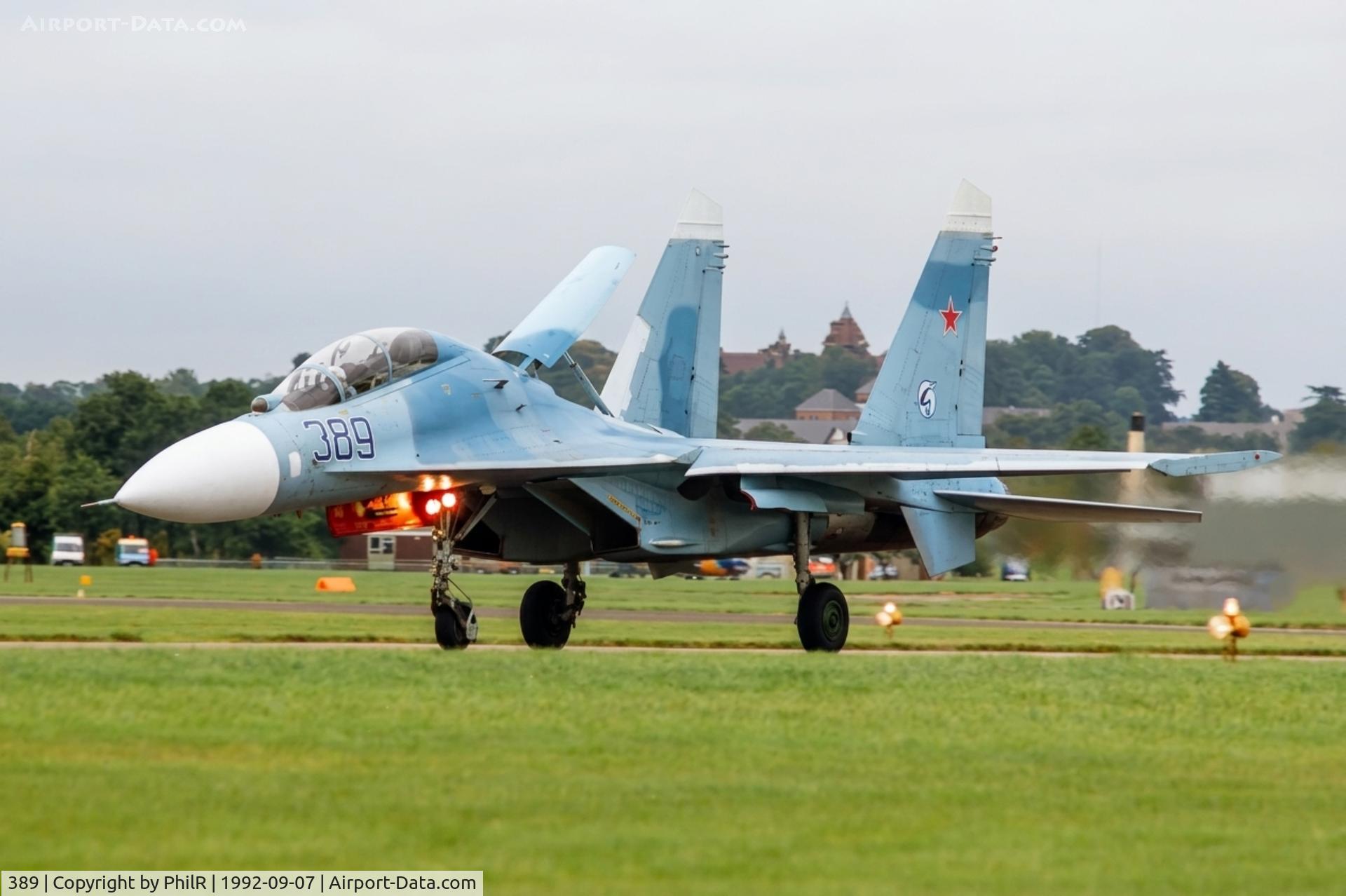 389, Sukhoi Su-27UB, c/n 25389, 389 Su-27UB RussianAF SBAC 