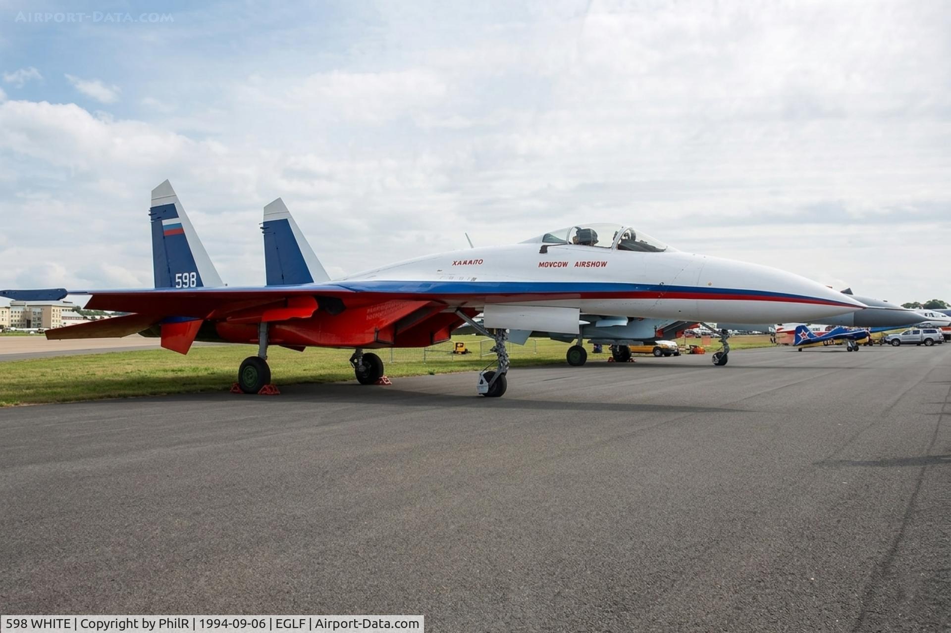 598 WHITE, Sukhoi Su-27P, c/n 36911037820, 598 Sukhoi Su-27 RussianAF SBAC