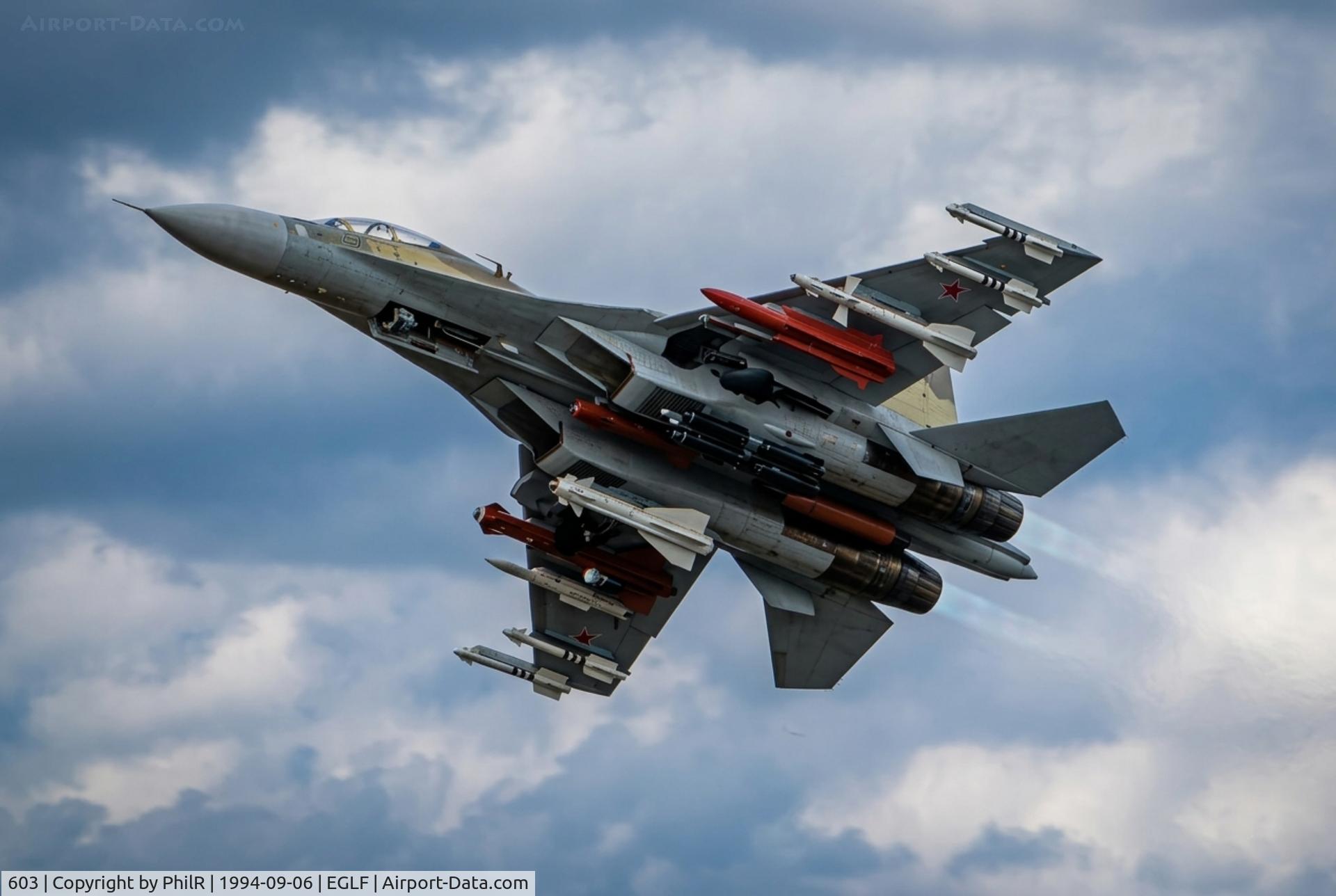 603, Sukhoi 30MK Flanker, c/n 79371010101, 603 Sukhoi Su 30MK RussAF SBAC