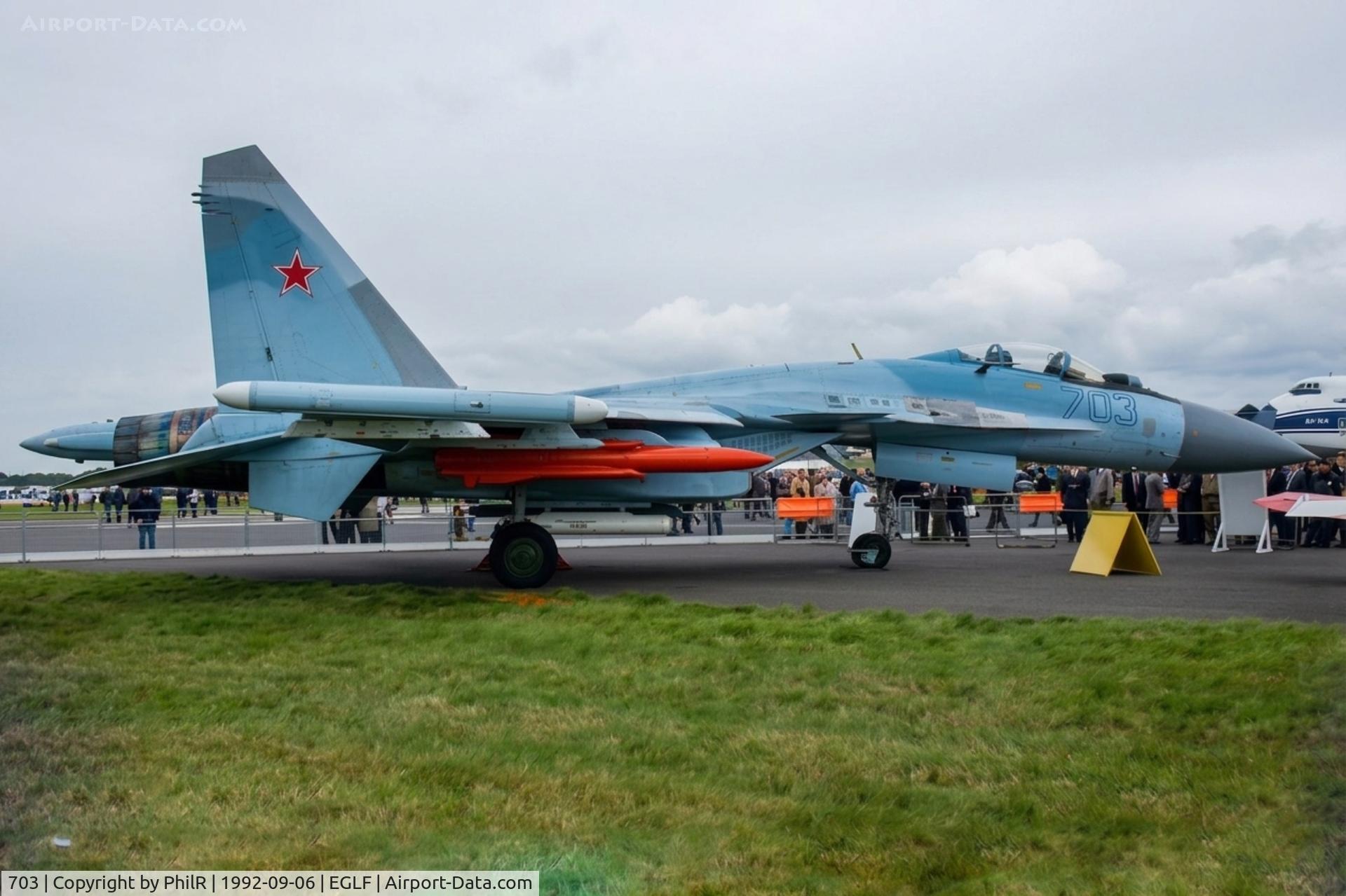 703, 1991 Sukhoi Su-35, c/n Not found 703, 703 Su-35 RussianAF SBAC 
