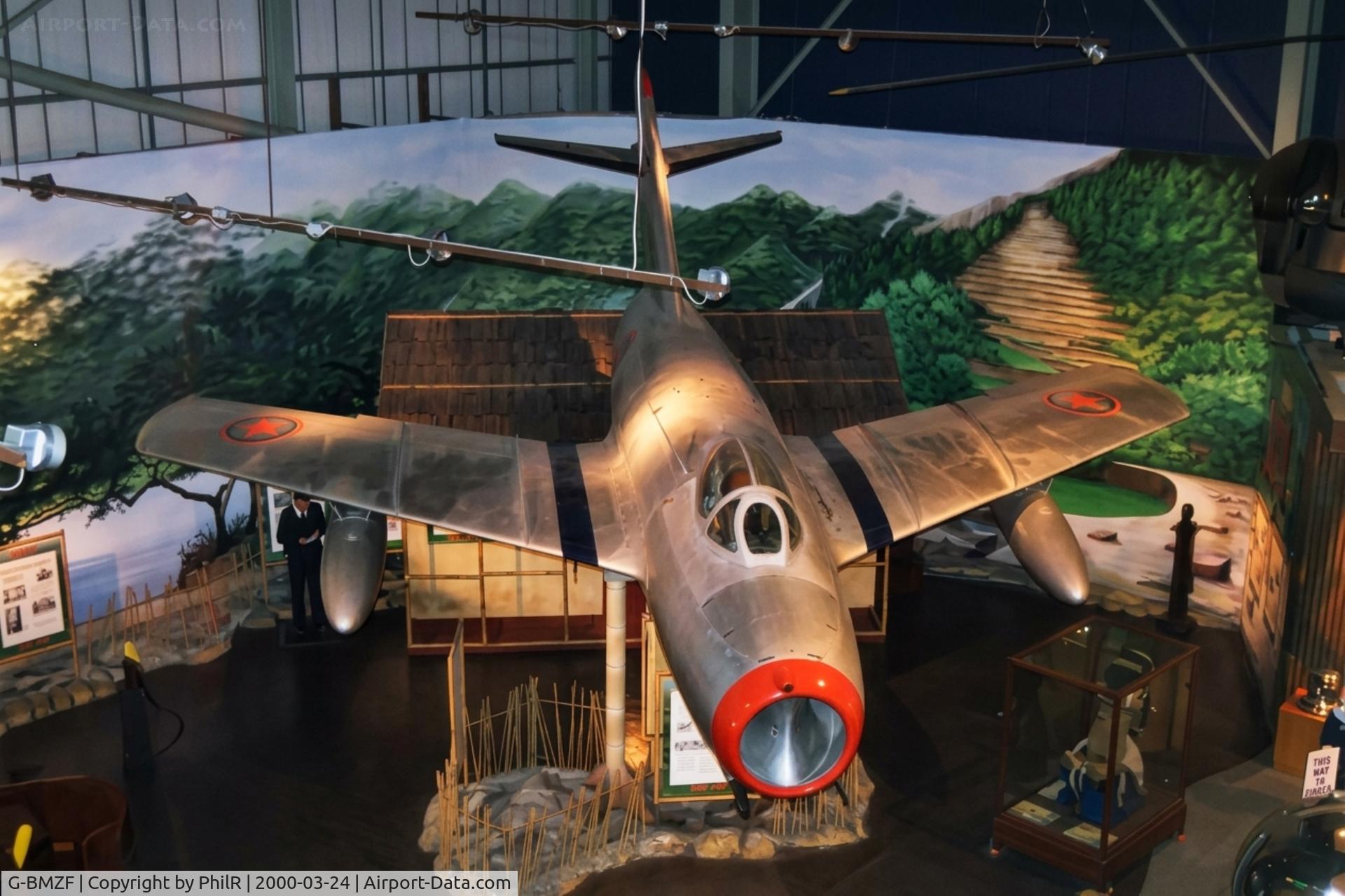 G-BMZF, PZL-Mielec Lim-2 (MiG-15bis), c/n 1B01420, 01420 (G-BMZF) 1954 WSK-Mielec Lim-2 (MiG-15bis) North Korean Air Force FAAM Yeovilton 24.03.00