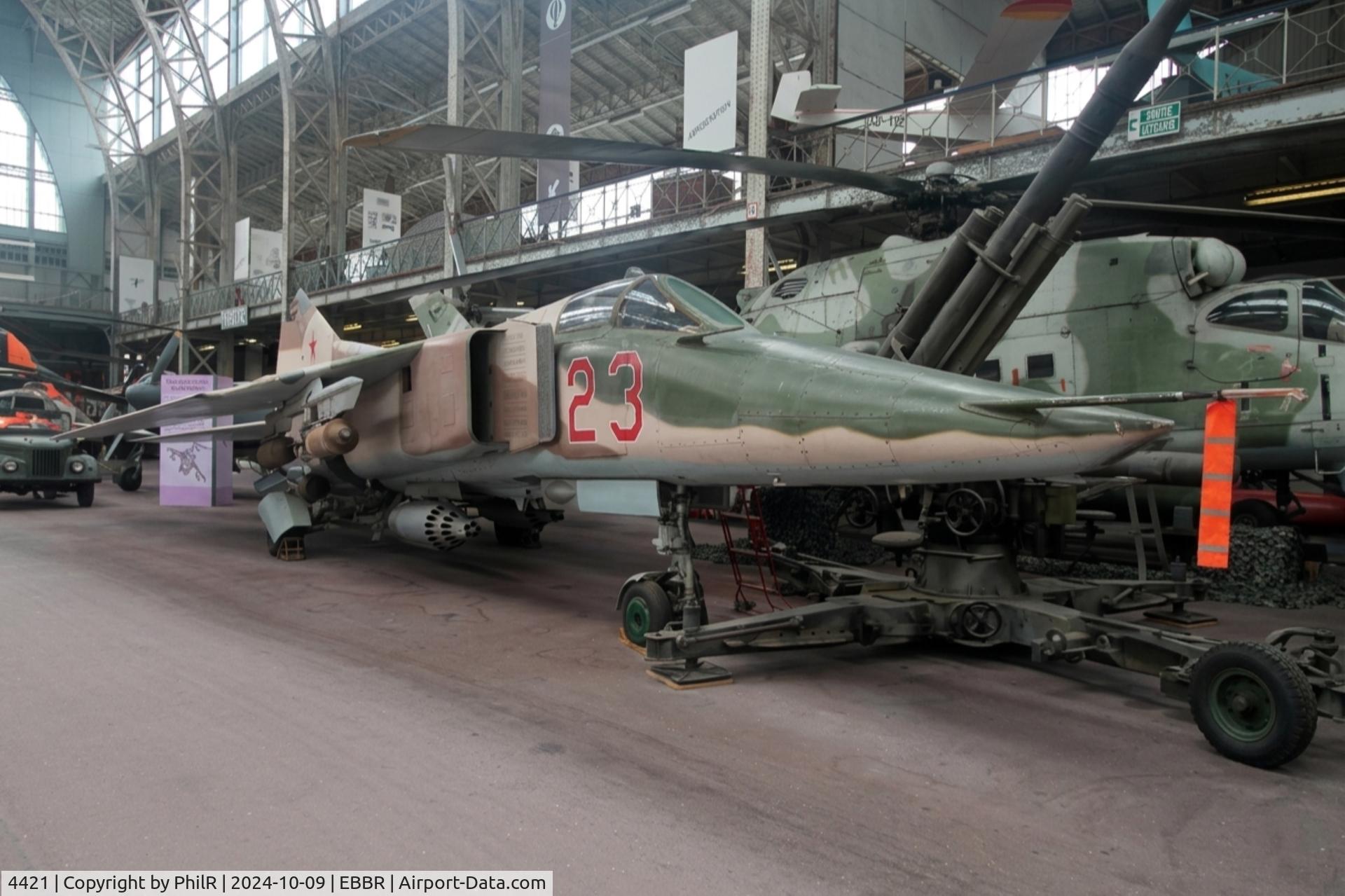 4421, Mikoyan-Gurevich MiG-23BN, c/n 0393204421, 'Red 23' (4421 Egyptian AF) c1974 MiG-23BN Musée de l'Air de Bruxelles 