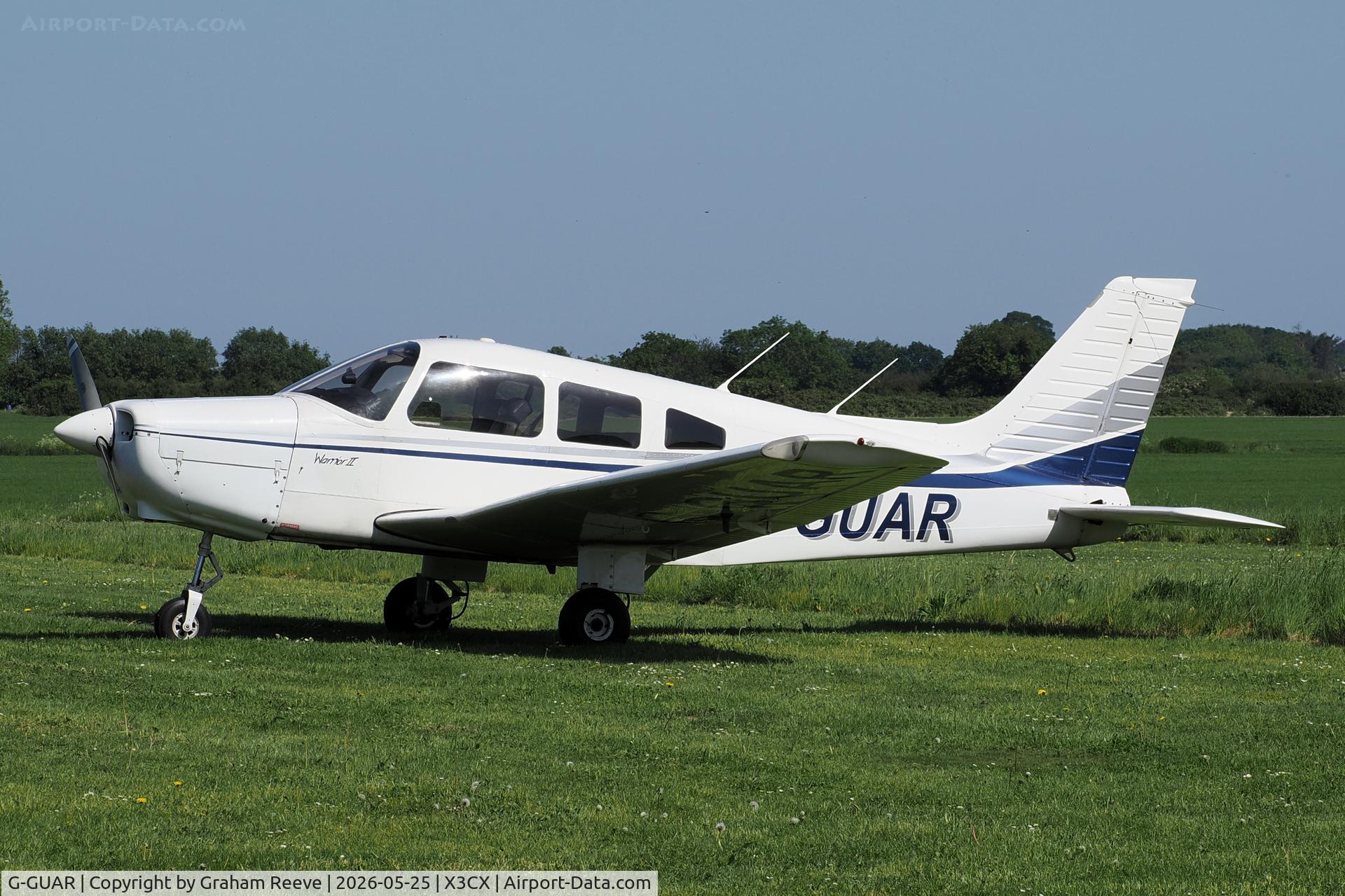 G-GUAR, 1978 Piper PA-28-161 Warrior II, c/n 28-7816576, Parked at Northrepps.