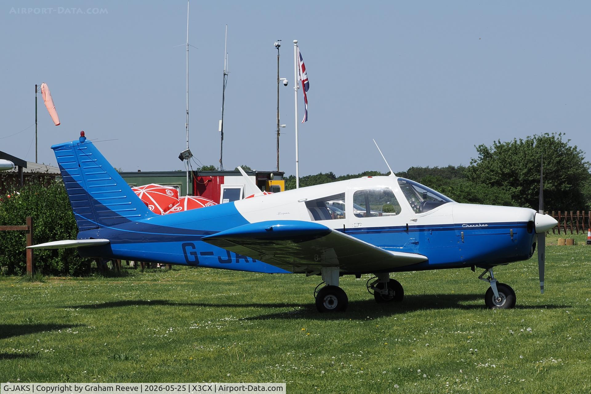 G-JAKS, 1962 Piper PA-28-160 Cherokee Cherokee, c/n 28-339, Parked at Northrepps.