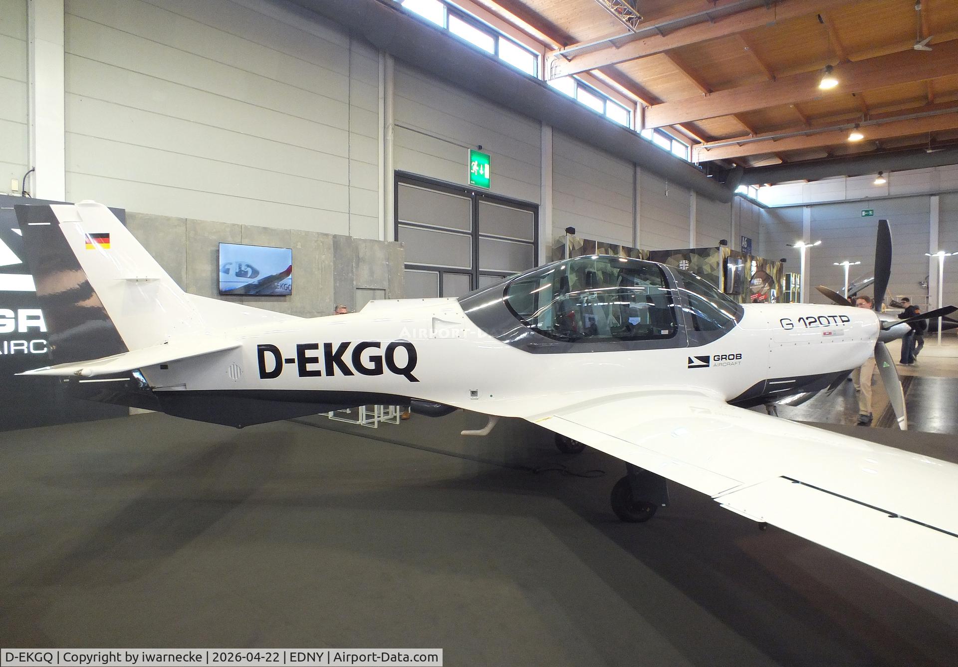D-EKGQ, Grob G-120TP, c/n Not found D-EKGQ, Grob G-120TP with new bulged canopy at the AERO 2026, Friedrichshafen